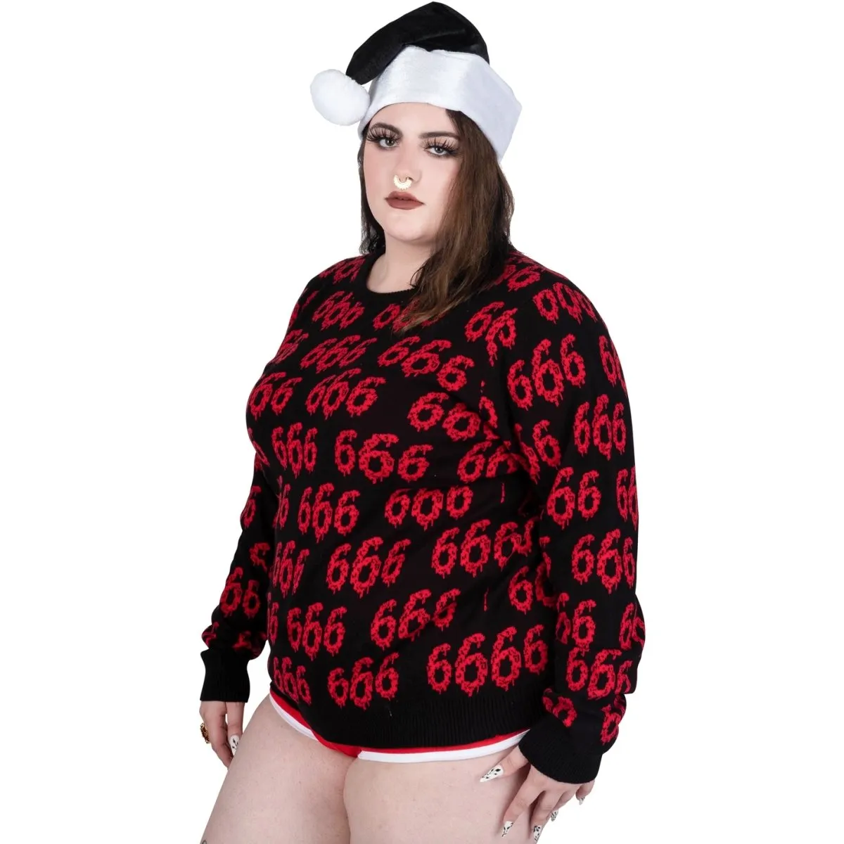 666 Christmas Knit Christmas Sweater