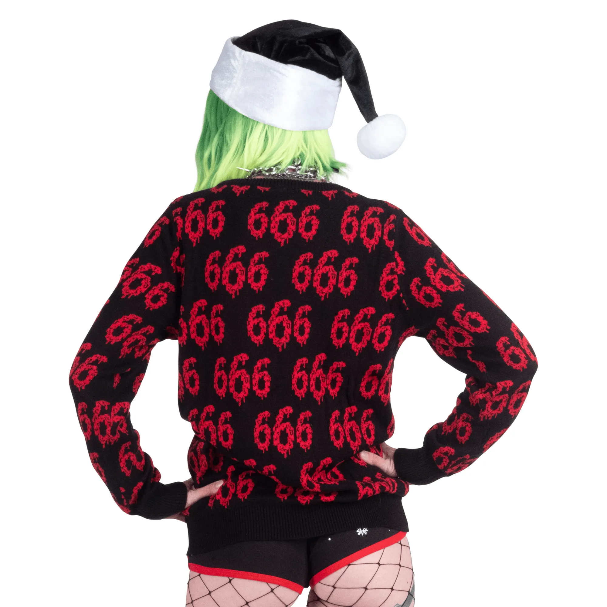 666 Christmas Knit Christmas Sweater