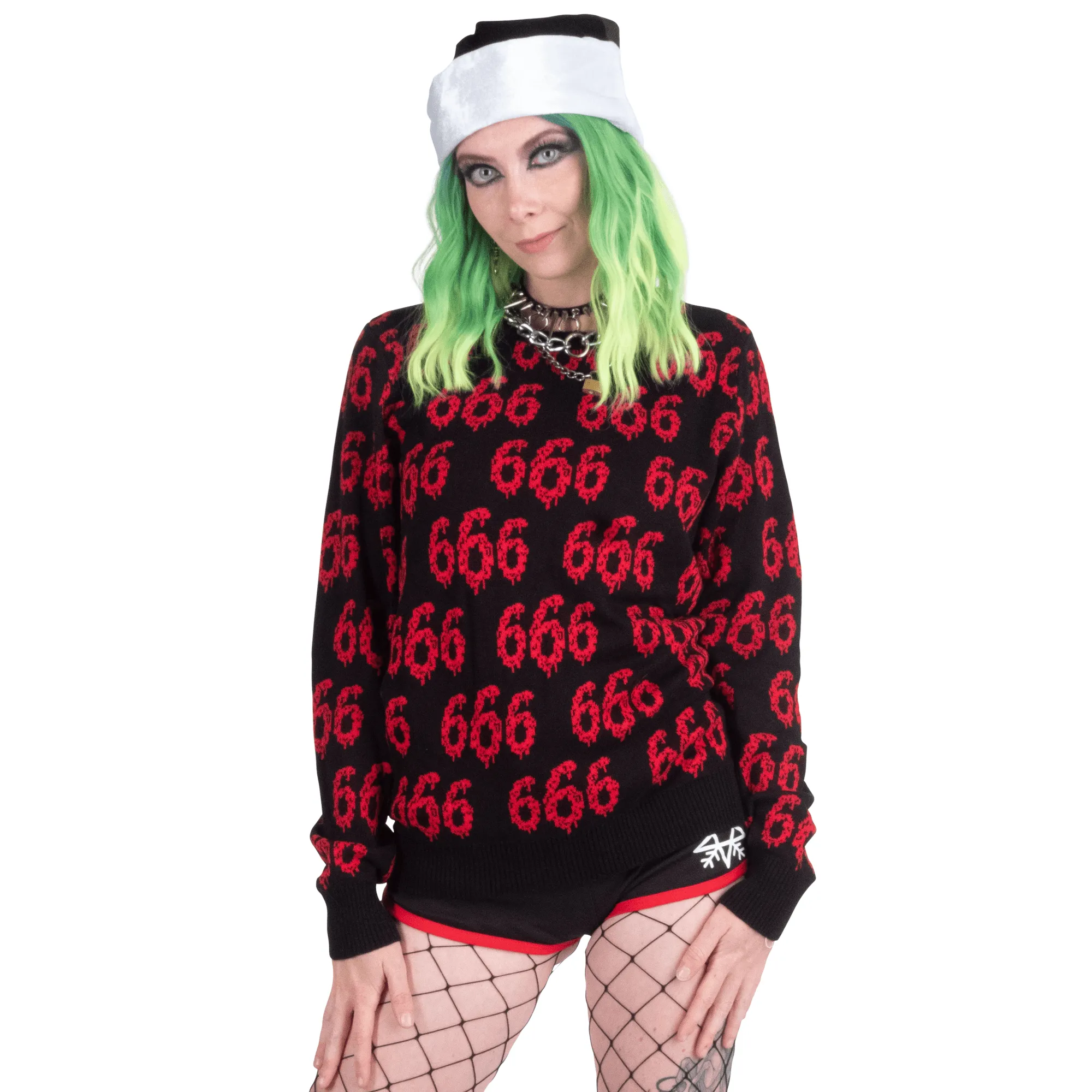 666 Christmas Knit Christmas Sweater