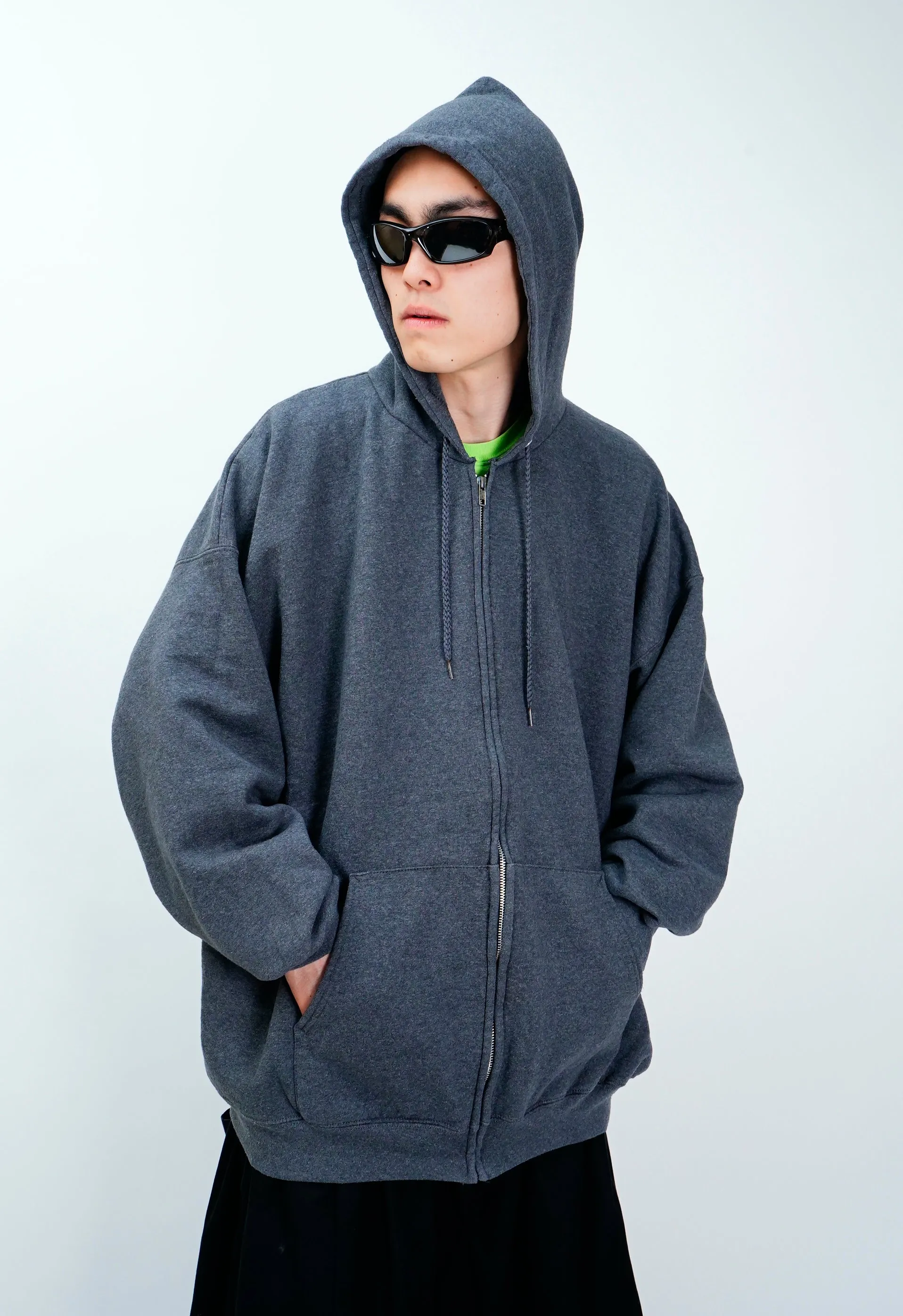 90's "Hanes" -Sweat Zip Parka-