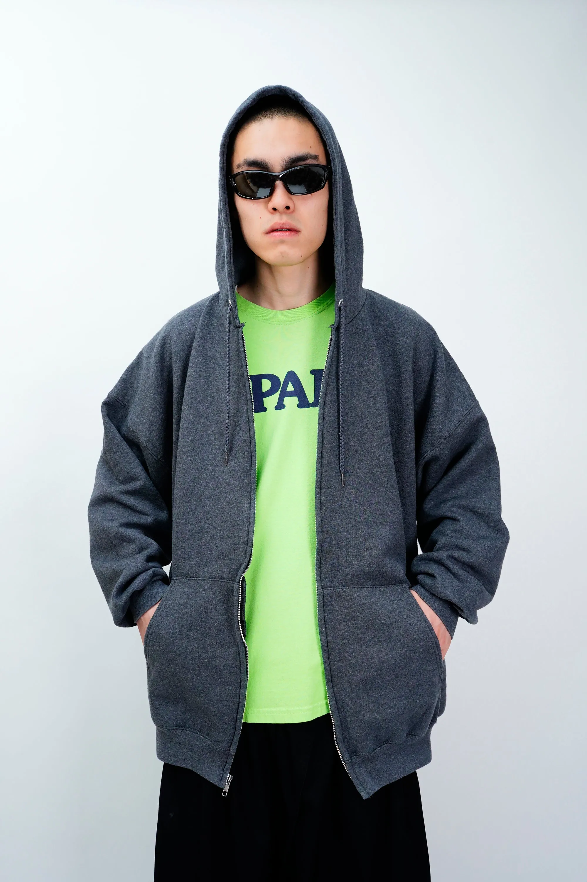 90's "Hanes" -Sweat Zip Parka-