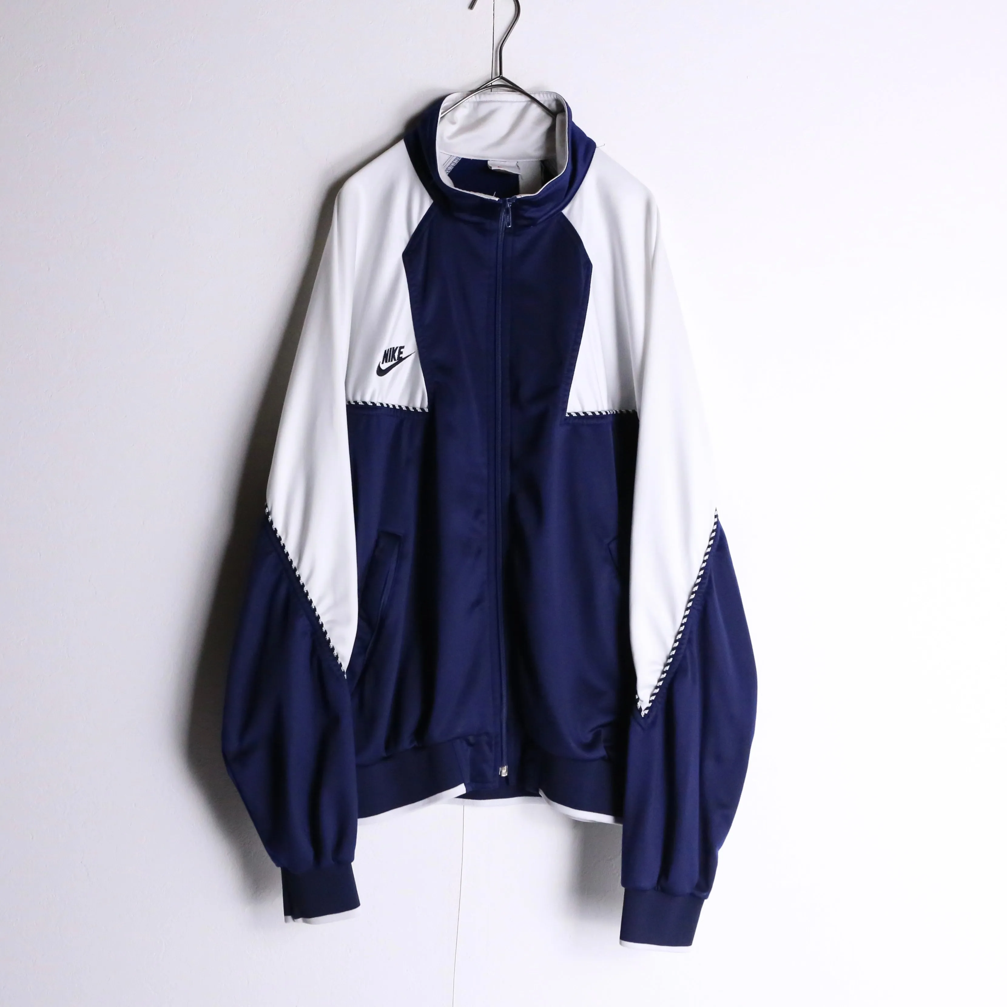 90‘s“NIKE”white×navy track jacket