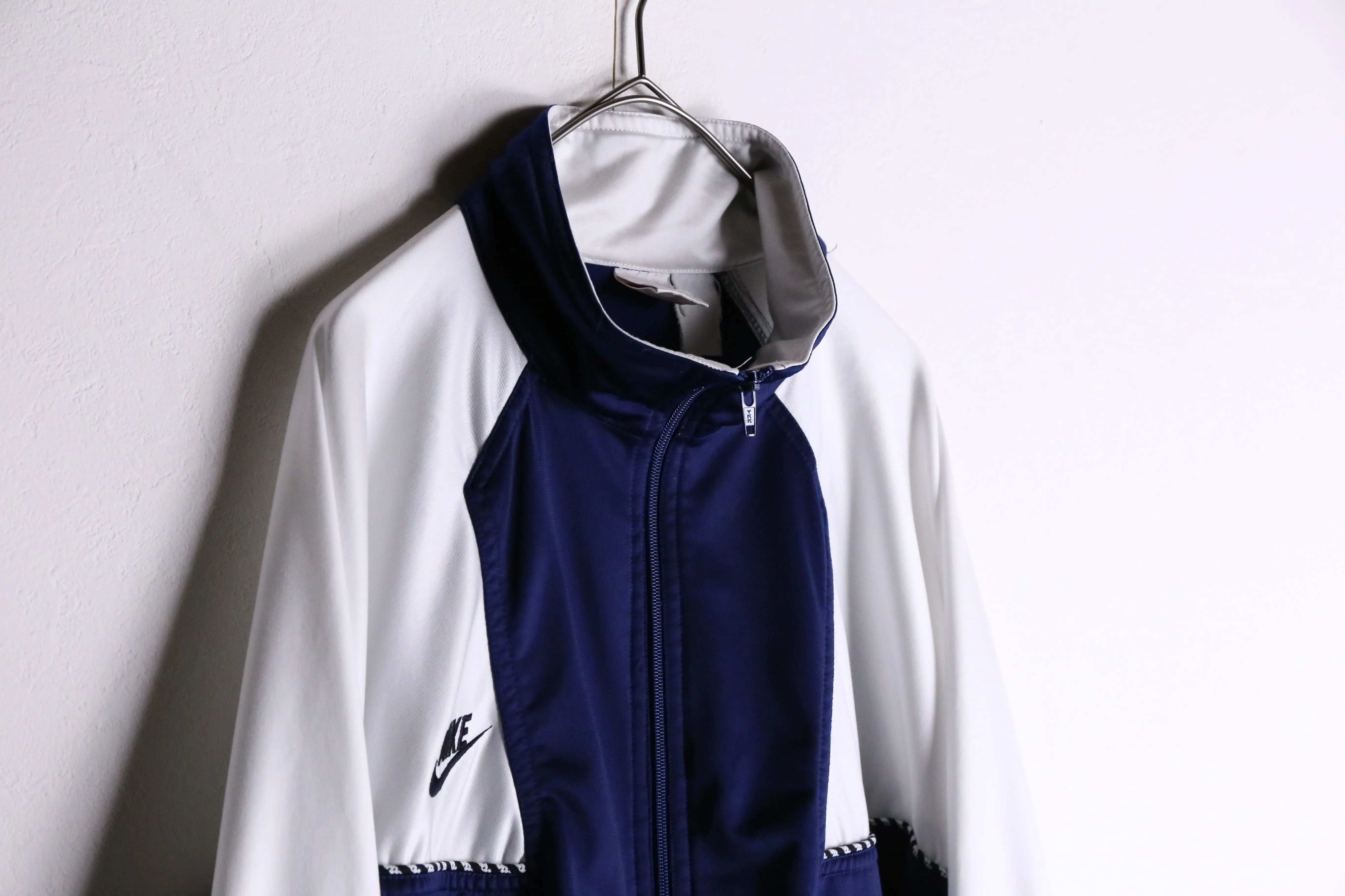 90‘s“NIKE”white×navy track jacket