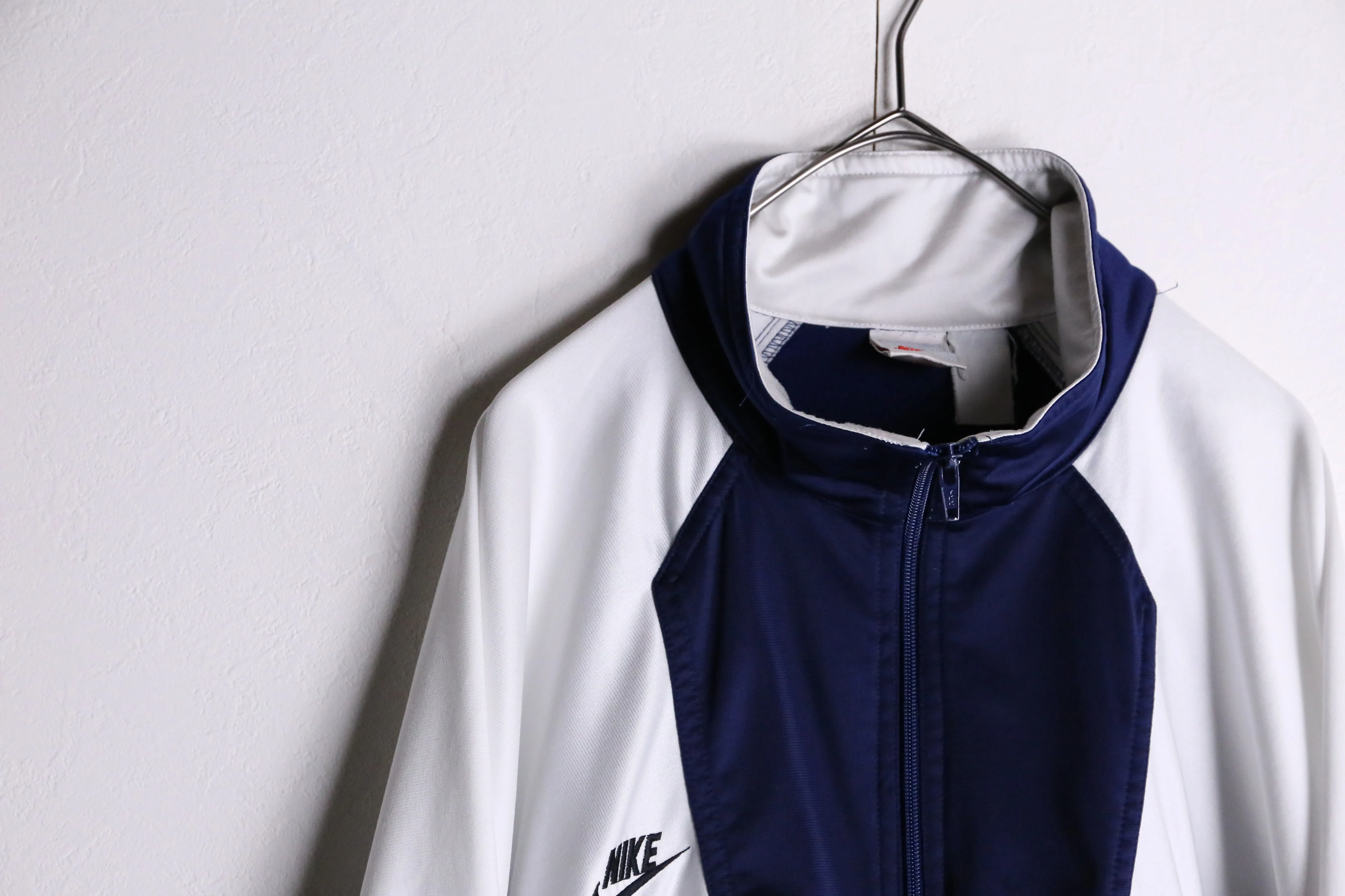 90‘s“NIKE”white×navy track jacket