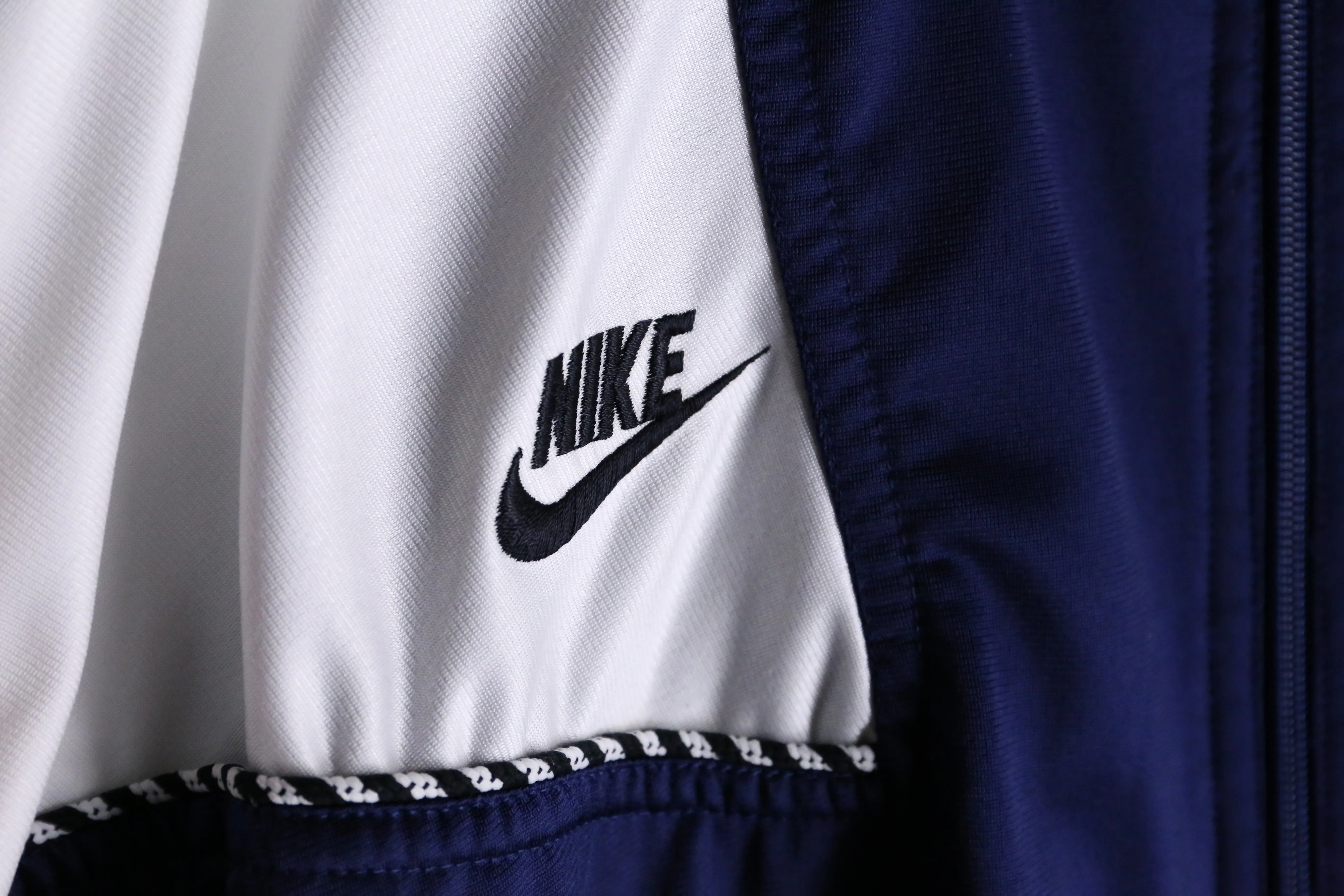 90‘s“NIKE”white×navy track jacket