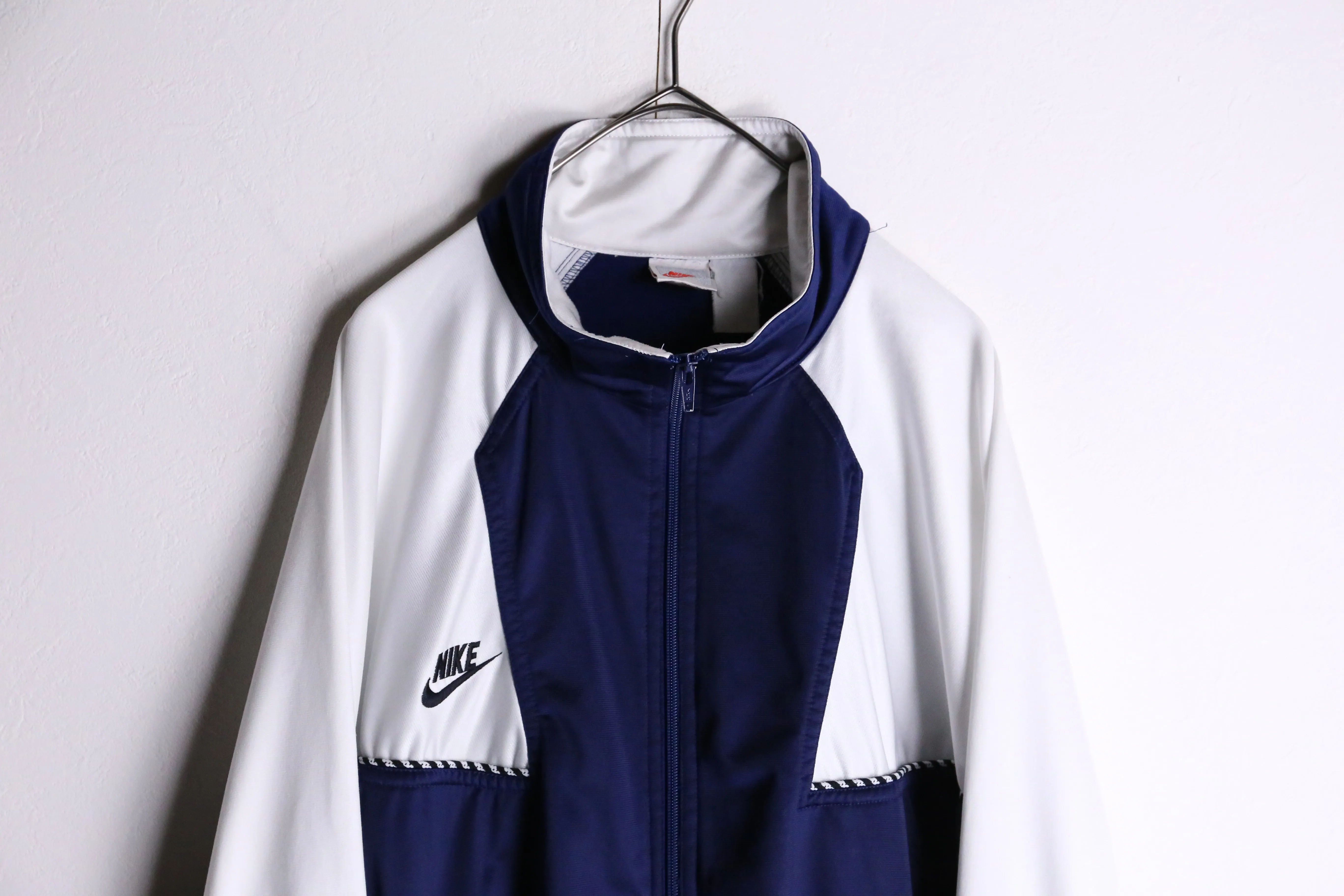 90‘s“NIKE”white×navy track jacket