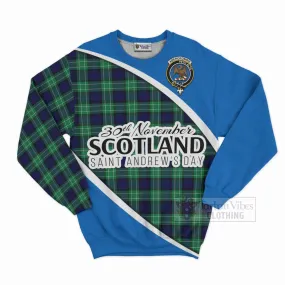 Abercrombie Family Crest Tartan Sweatshirt Celebrate Saint Andrew's Day in Style