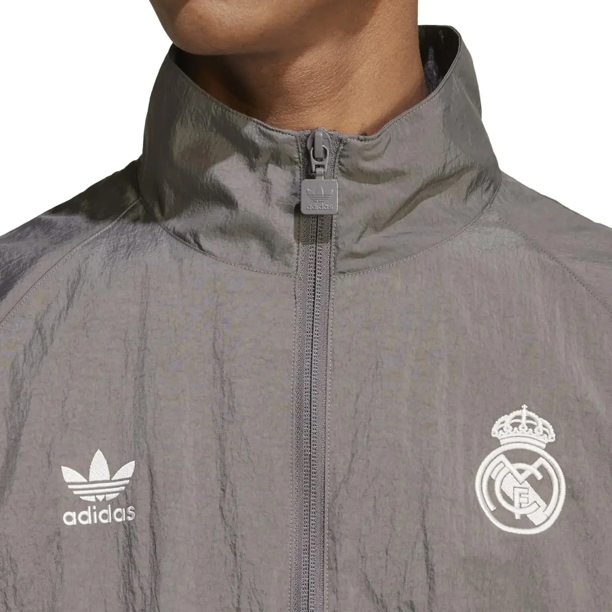 adidas Men's Real Madrid Originals 2024/25 Track Top Charcoal/Grey