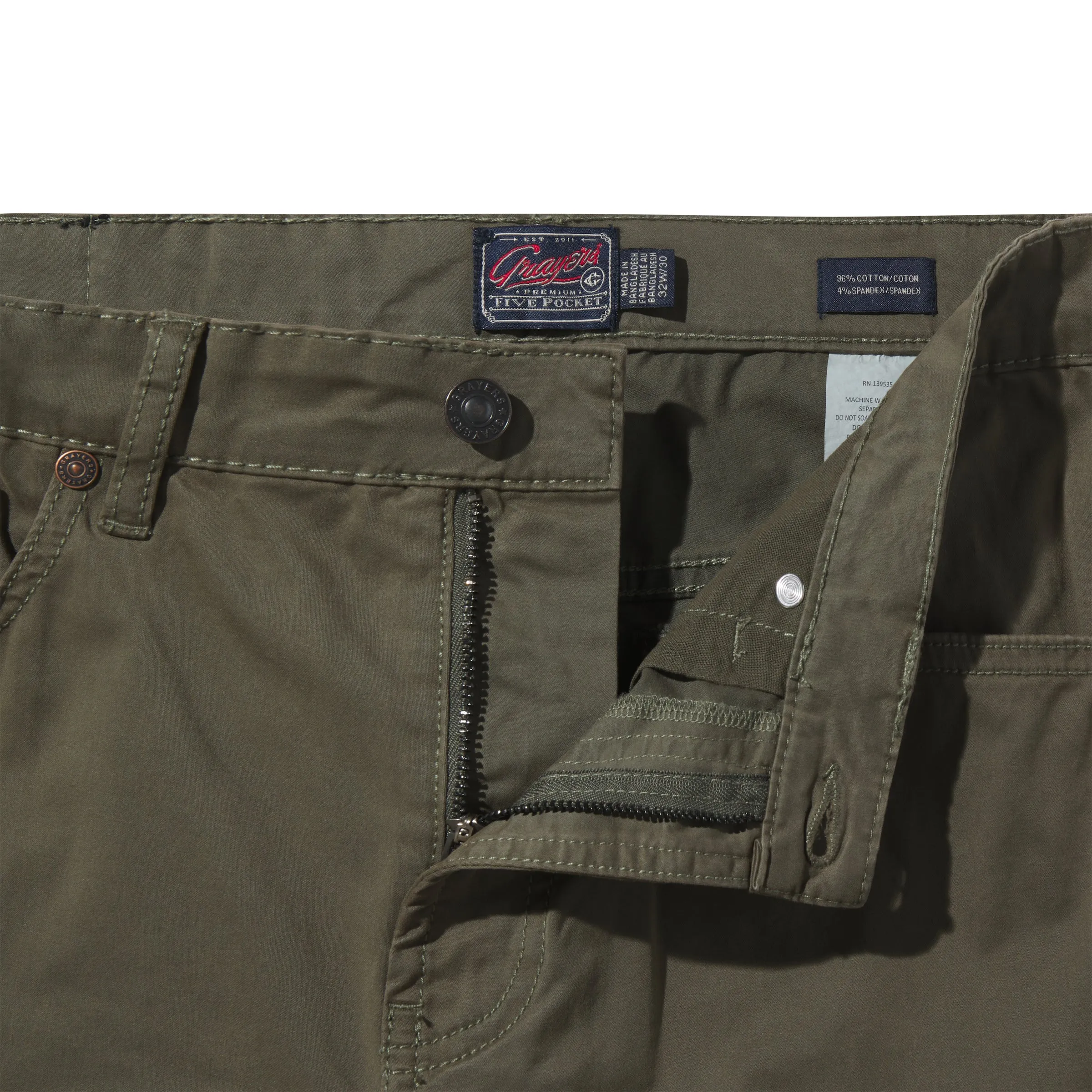 Alternative Stretch Slim Fit 5 Pocket - Olive Drab