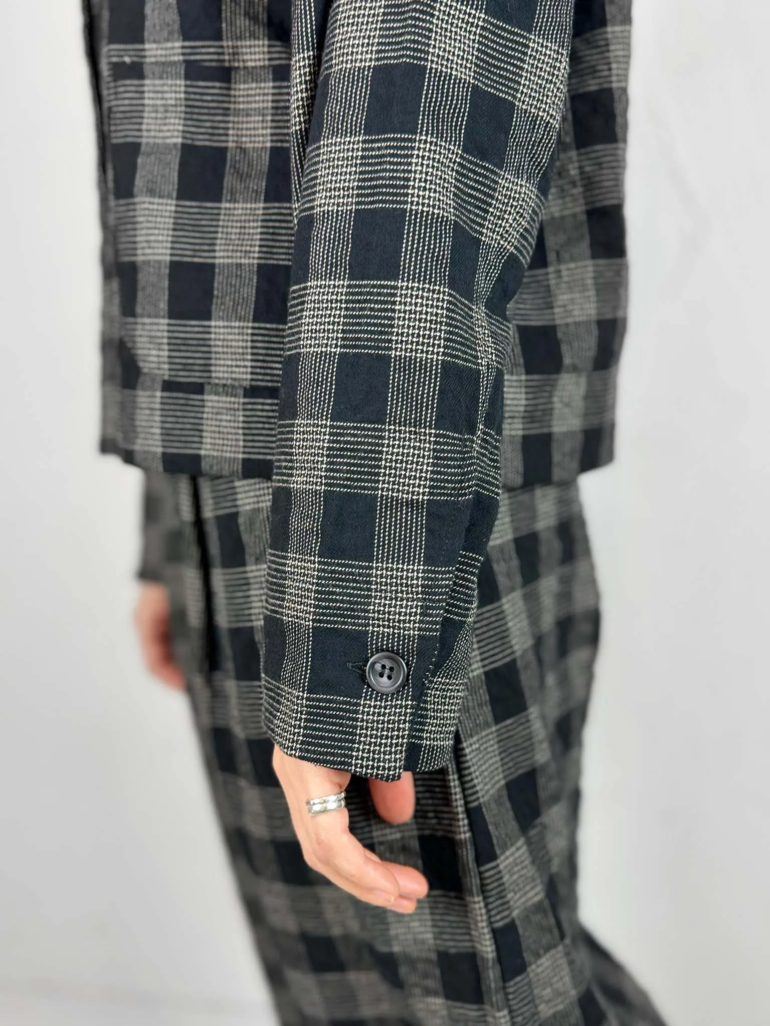 Arborea Short Square Glen Check Jacket