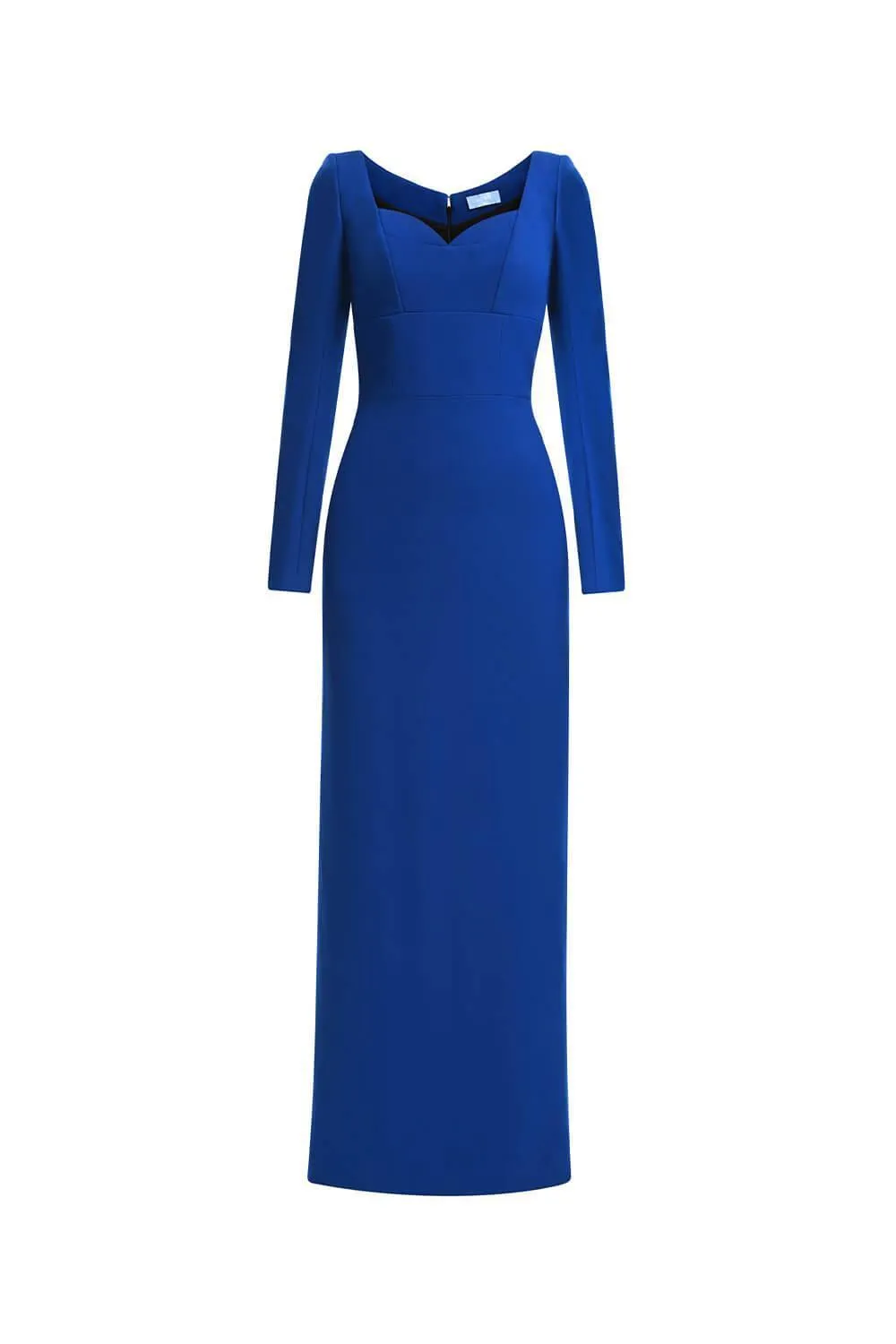 Ariana Sheath Long Sleeved Wool Blend Maxi Dress