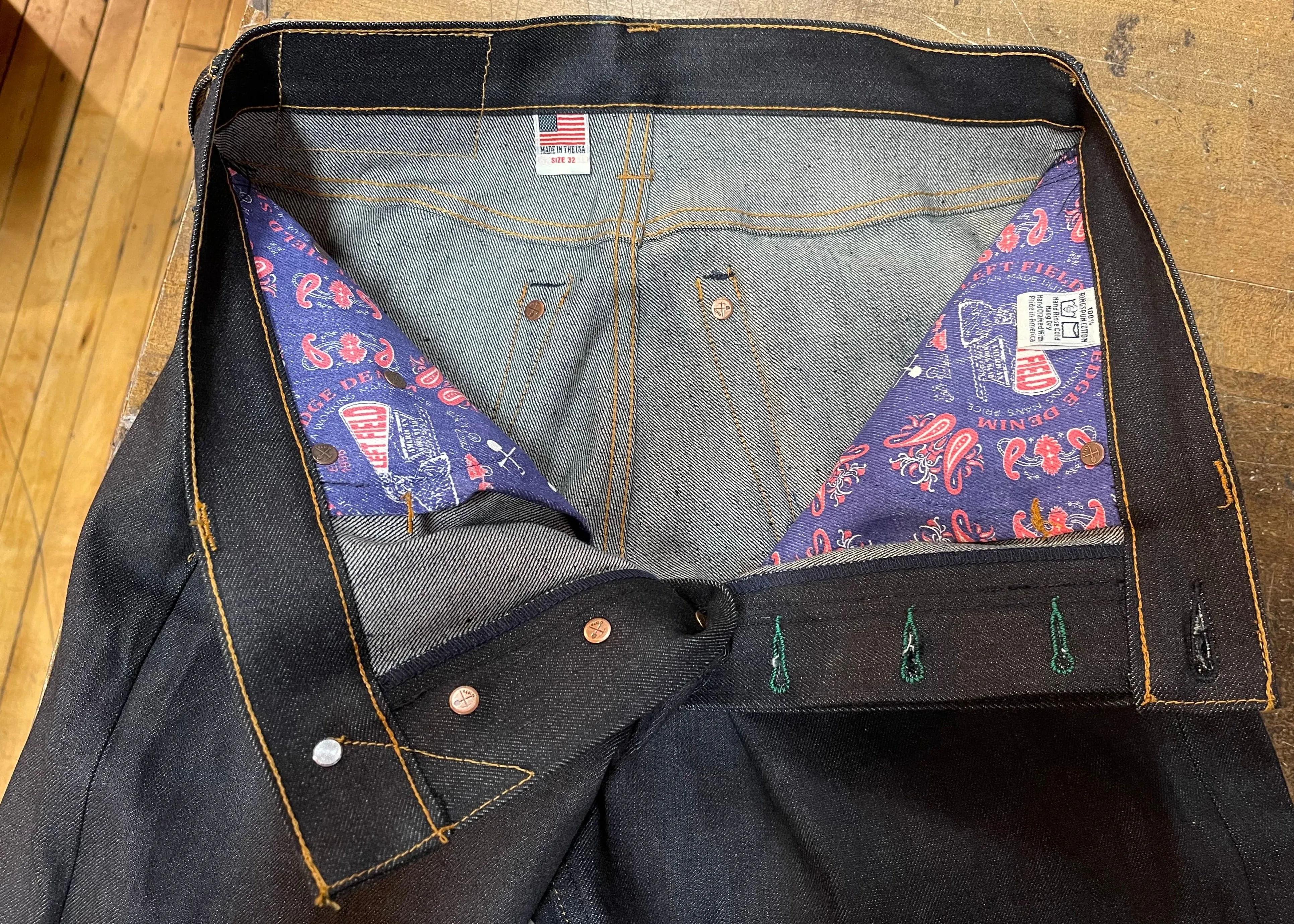 Atlas 13 oz  Indigo stretch Nihon Menpu Japanese denim *Review Specs*