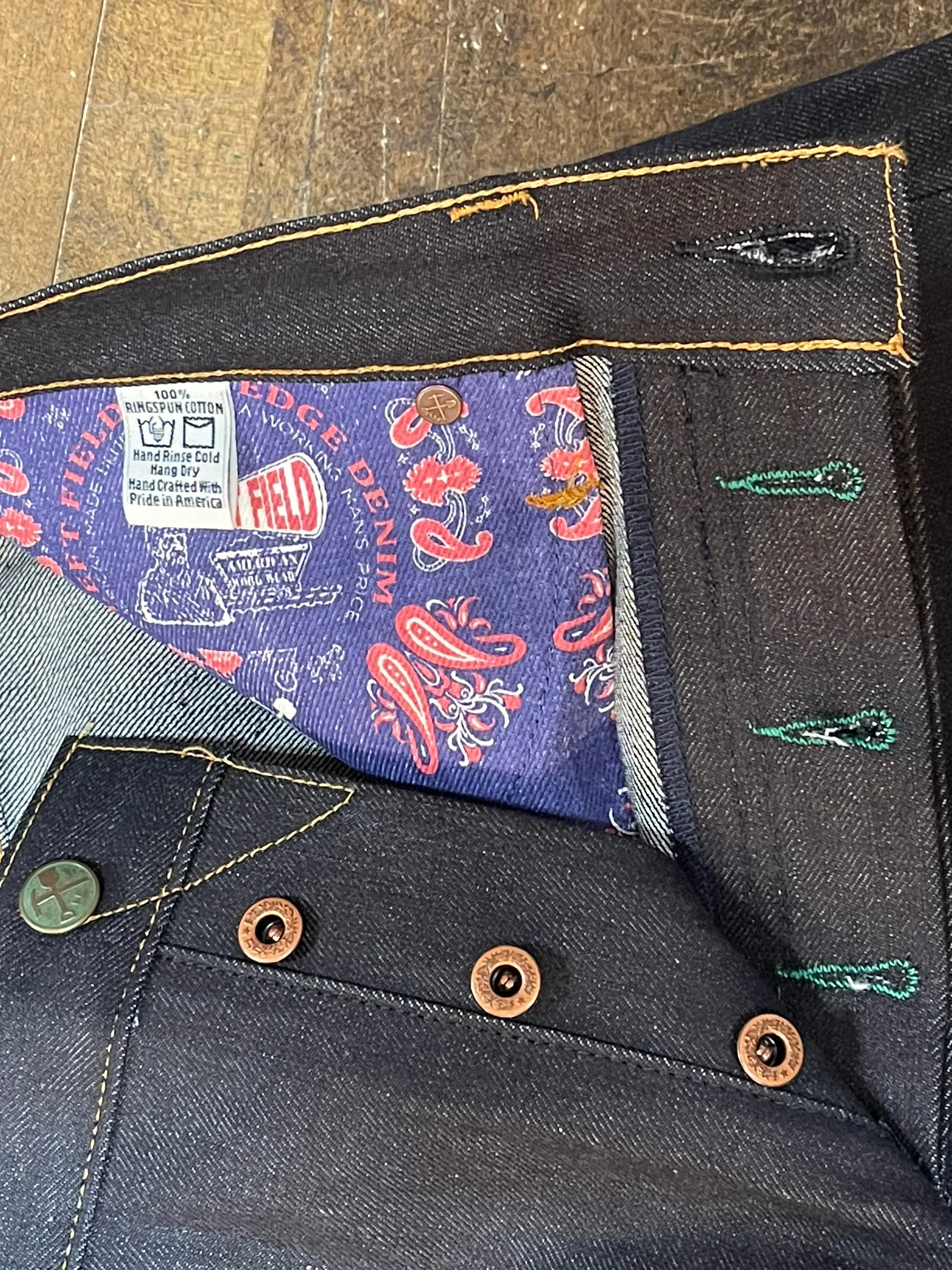 Atlas 13 oz  Indigo stretch Nihon Menpu Japanese denim *Review Specs*