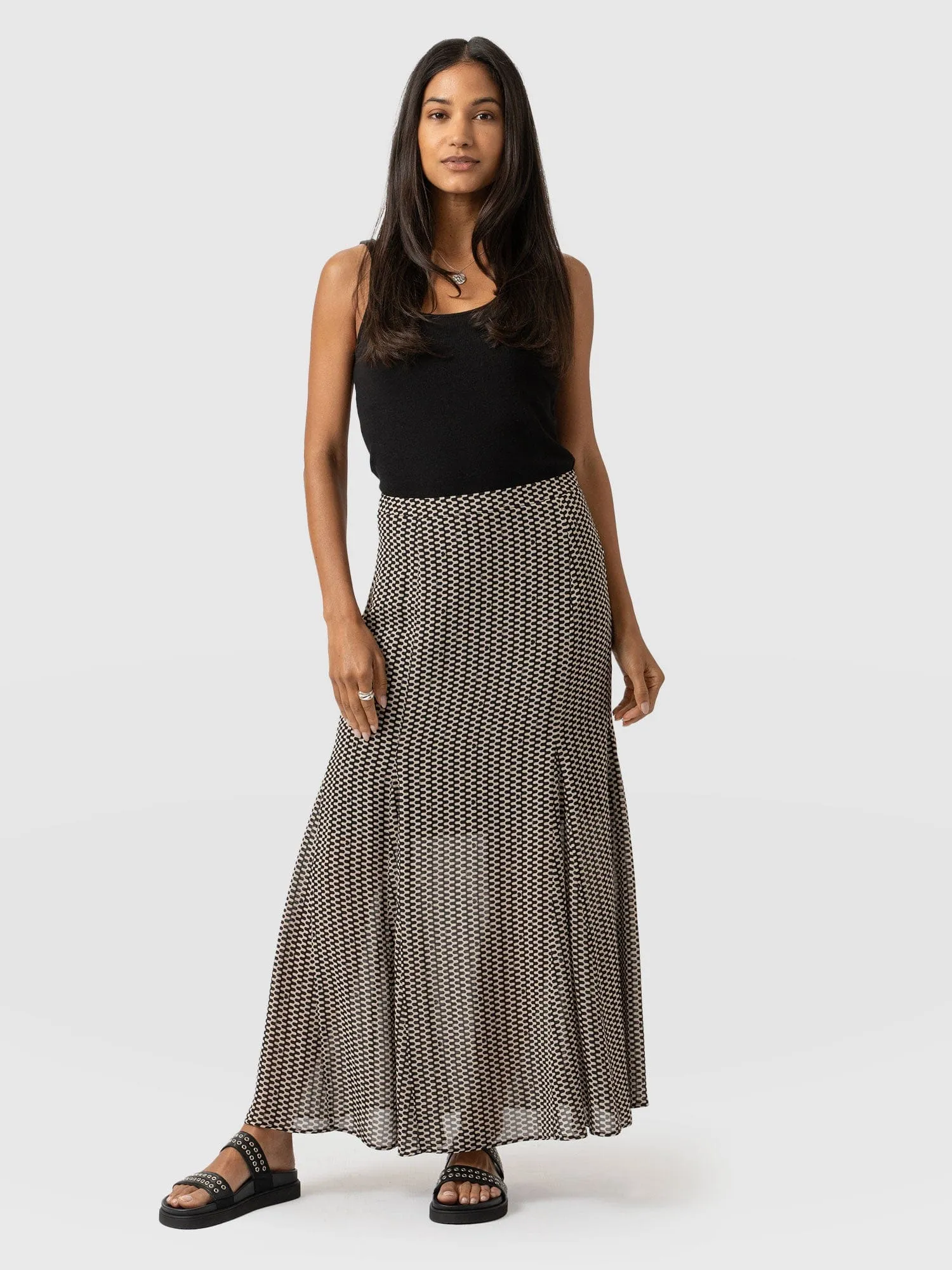 Audrey Skirt - Monochrome Wave