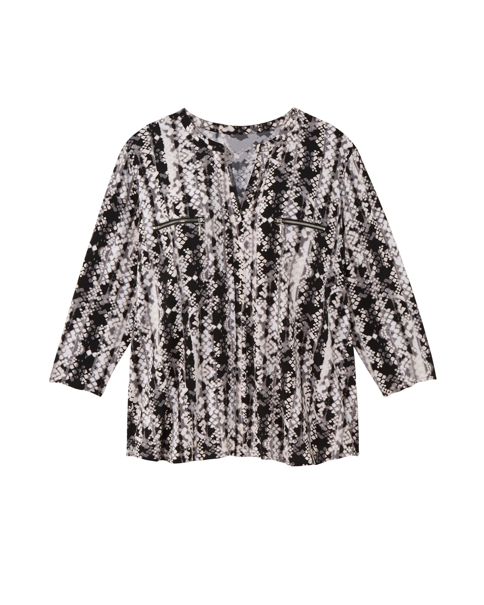 Audrina Blouse | White / Black