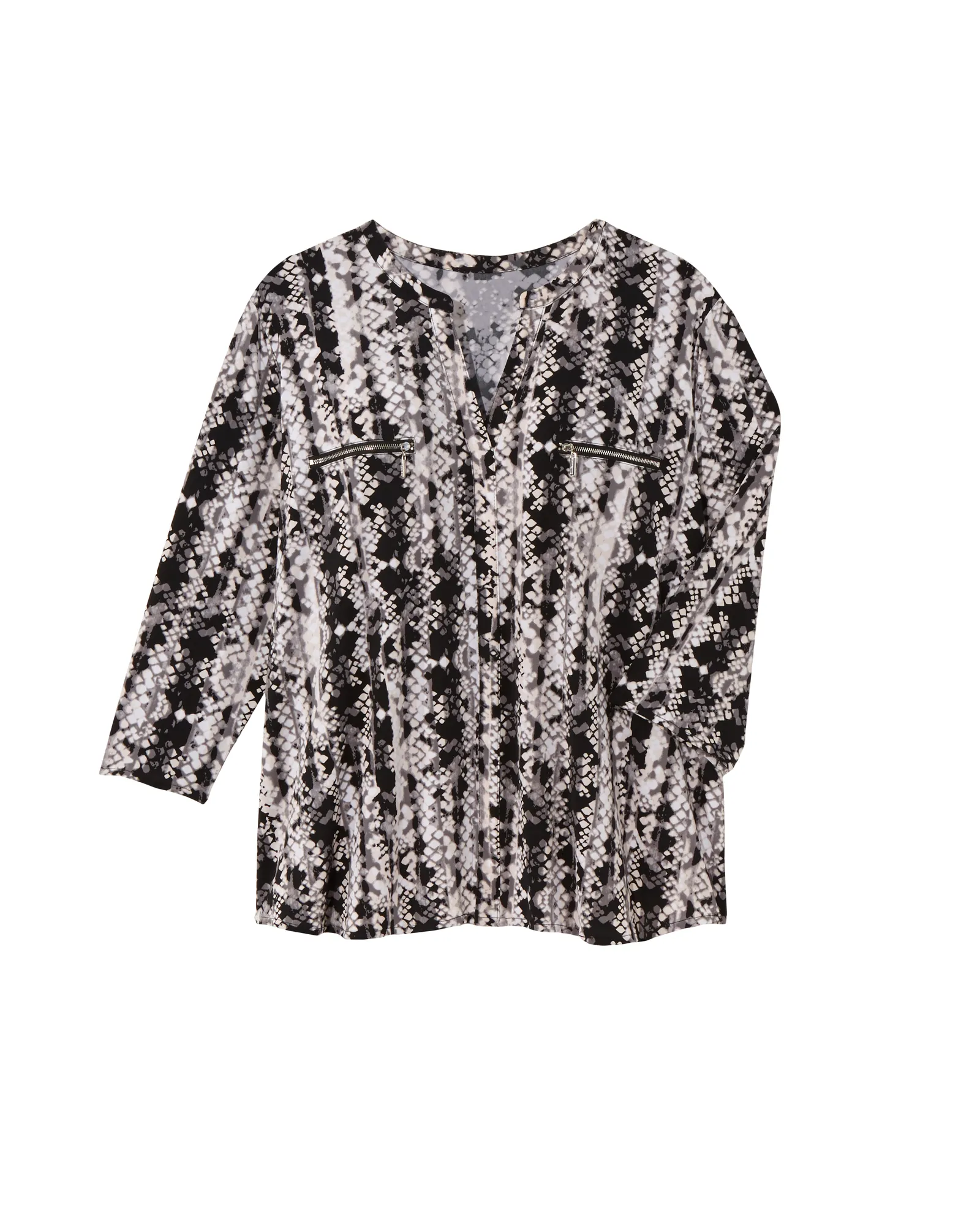 Audrina Blouse | White / Black