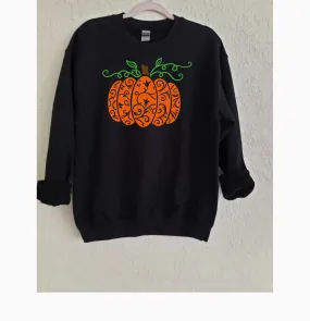 Autumn Pumpkin Glitter Sweater