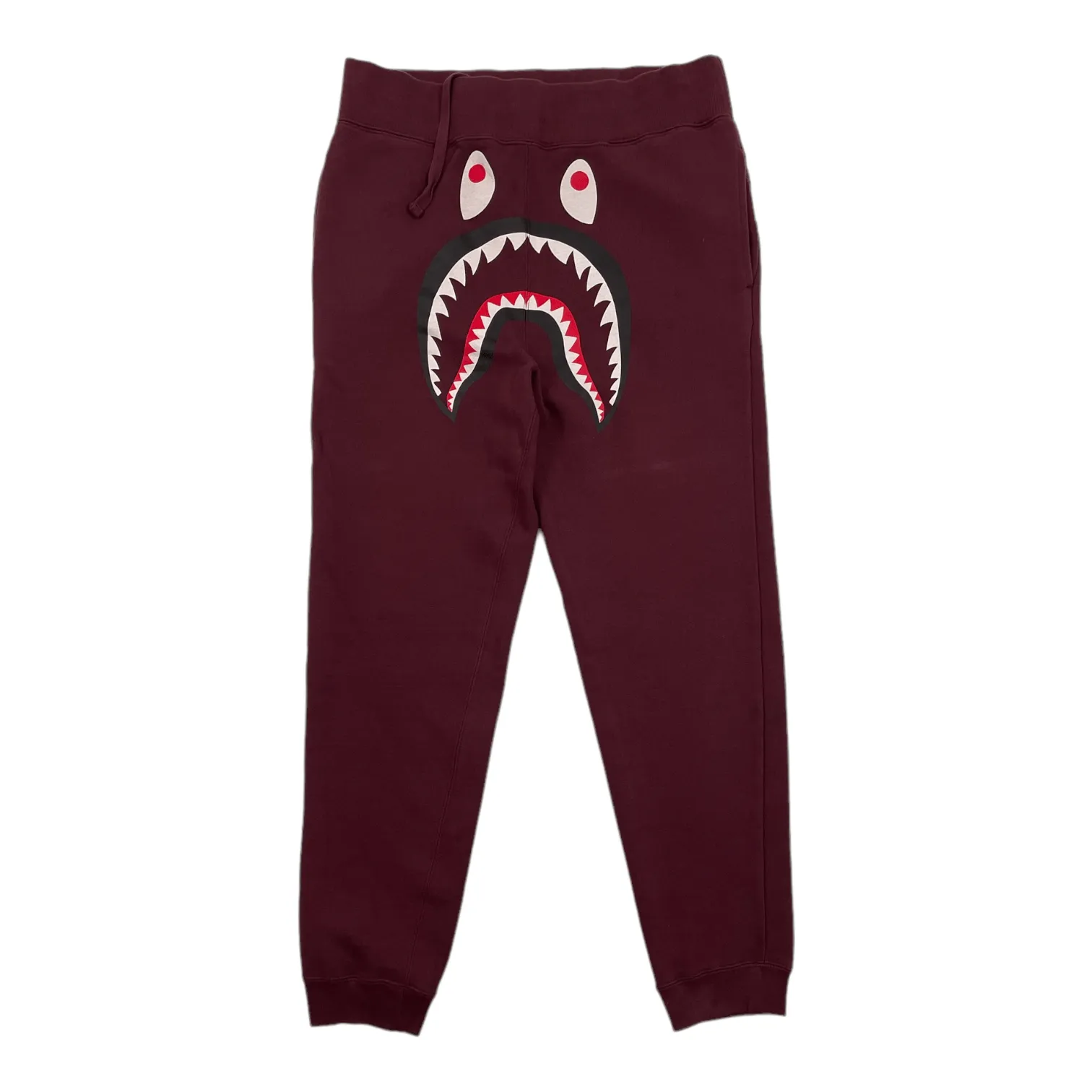 BAPE Shark Slim Sweatpants Burgundy Green Camo Pre-Owned