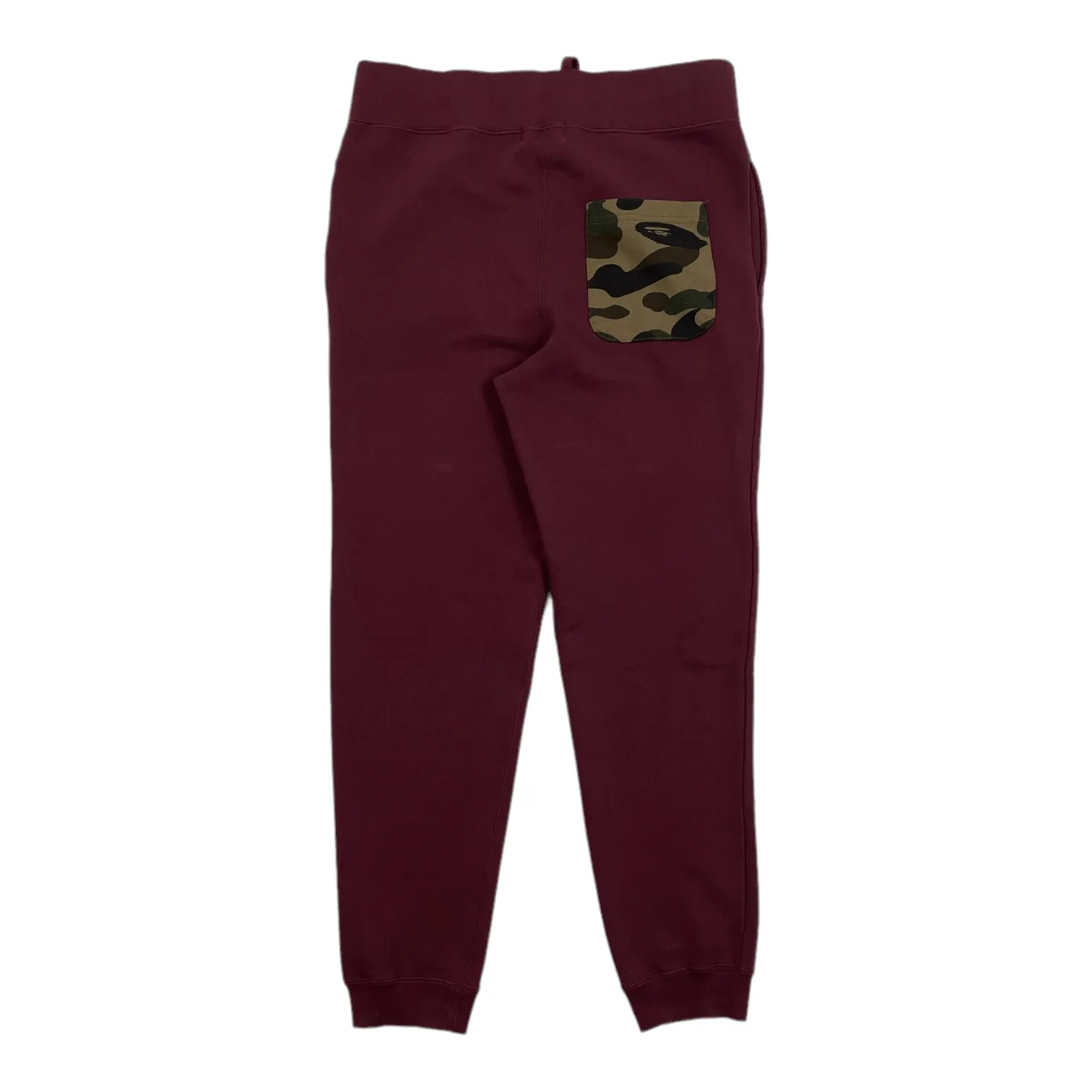 BAPE Shark Slim Sweatpants Burgundy Green Camo Pre-Owned