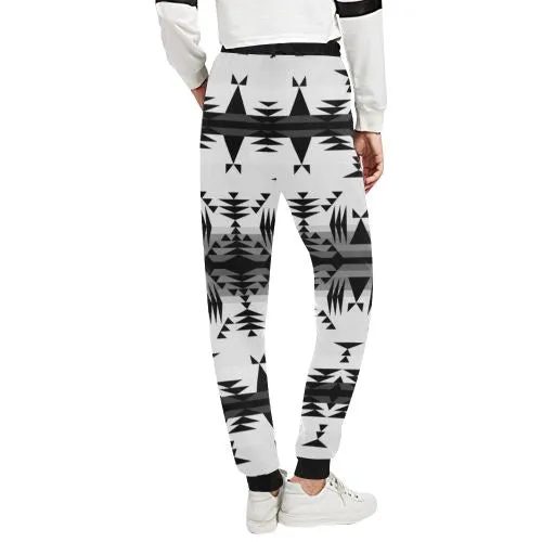 Between the Mountains White and Black Women's Sweatpants