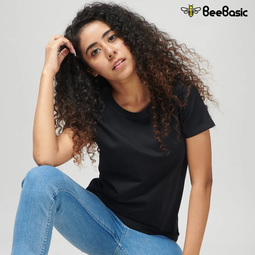 Black Crew Neck Sweatshirt for Women