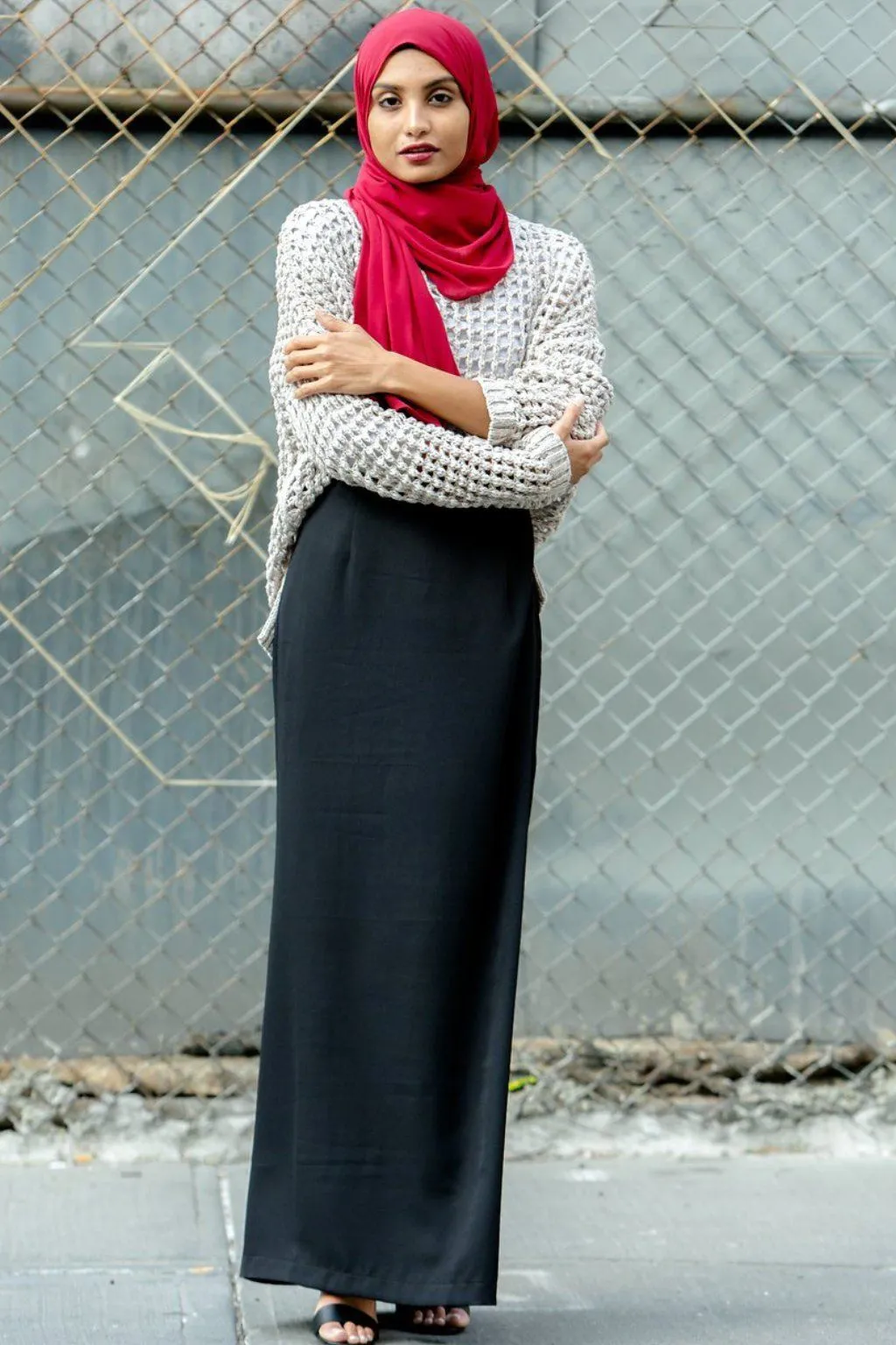 Black Pencil Maxi Skirt