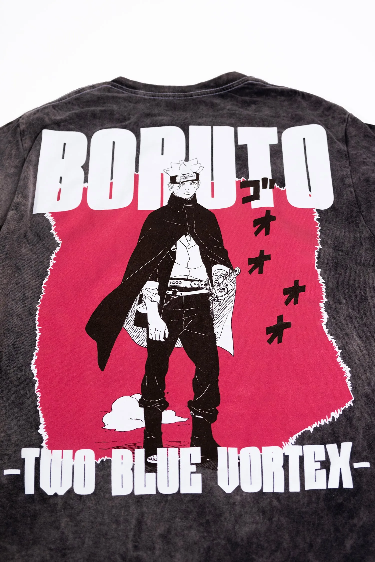 Boruto: Two Blue Vortex Mineral Wash Tee - Grey