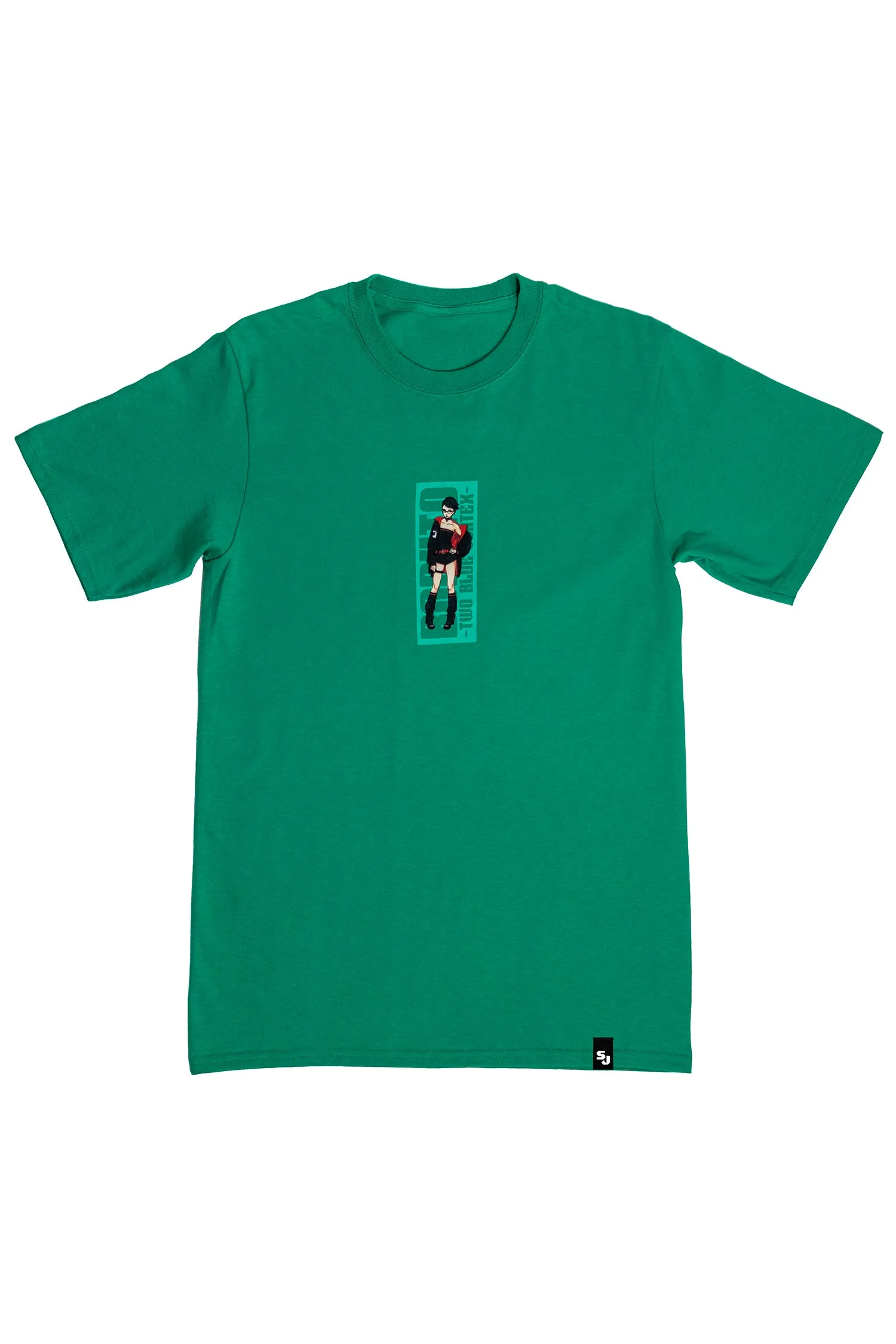 Boruto: Two Blue Vortex Sarada Box Logo Tee - Kelly Green