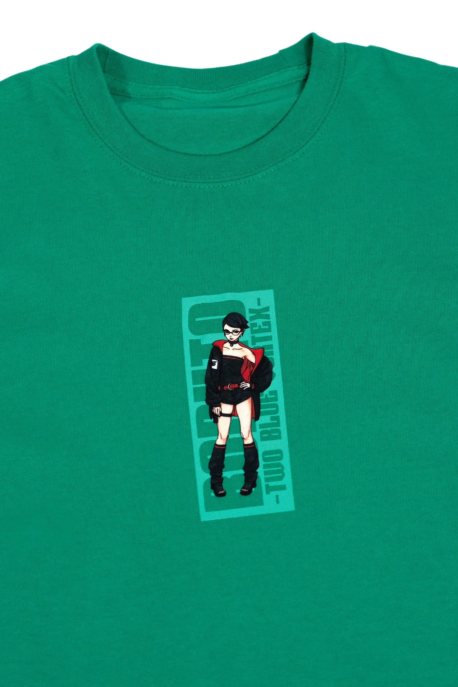 Boruto: Two Blue Vortex Sarada Box Logo Tee - Kelly Green