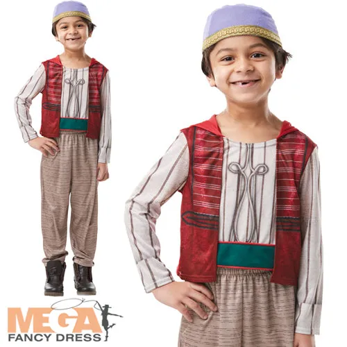 Boys Live Action Aladdin Disney Arabian Prince Fancy Dress Costume