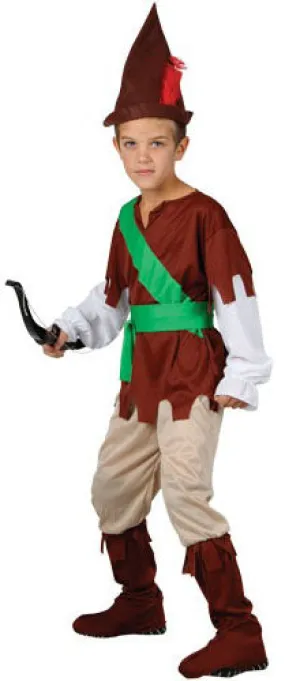 Boys Robin Hood Medieval Hunter World Book Day Fancy Dress Costume