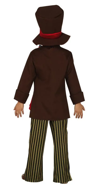 Boys Wonderland Fairy Tale Crazy Hatter Book Day Costume