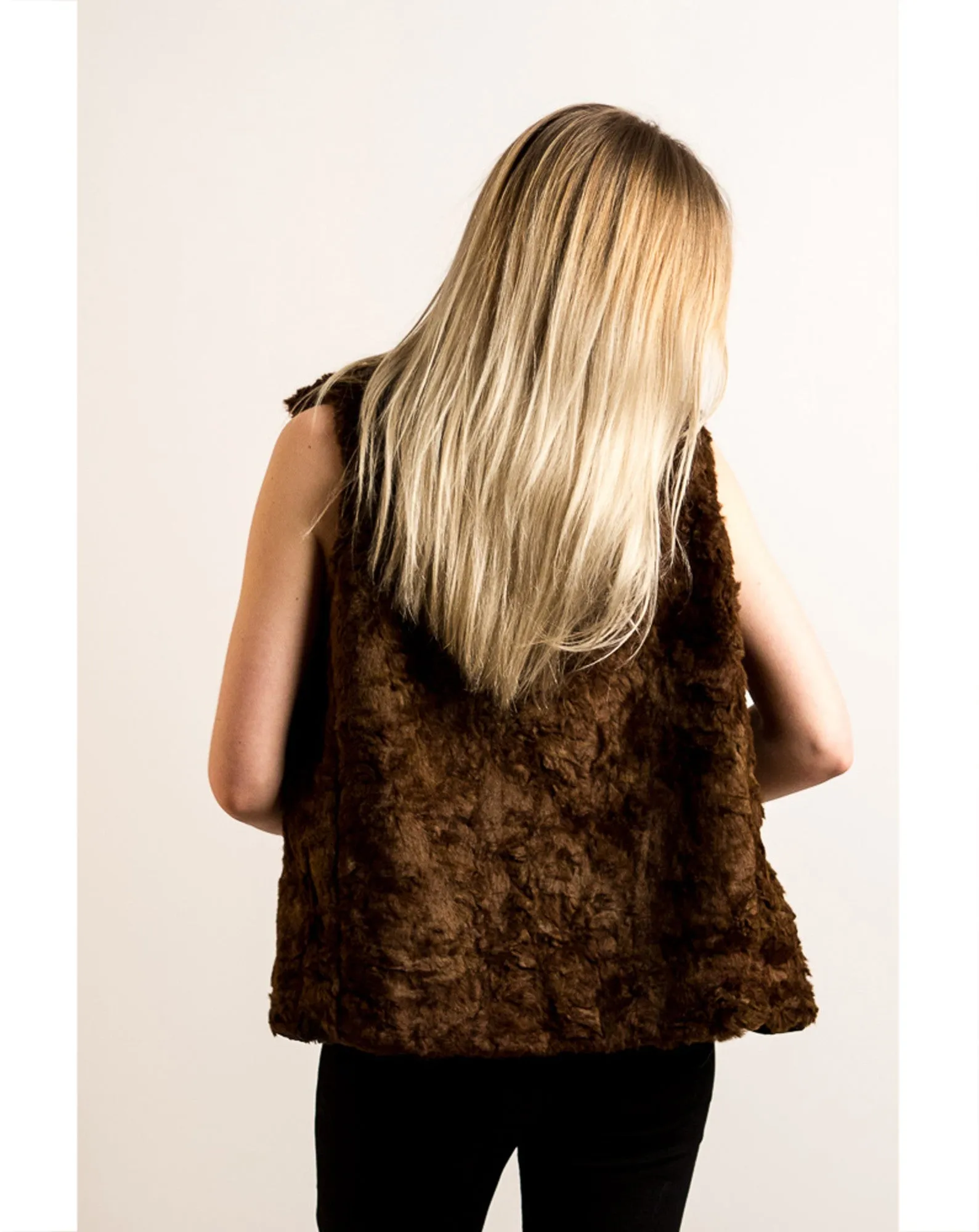 Brown Faux Fur Gilet