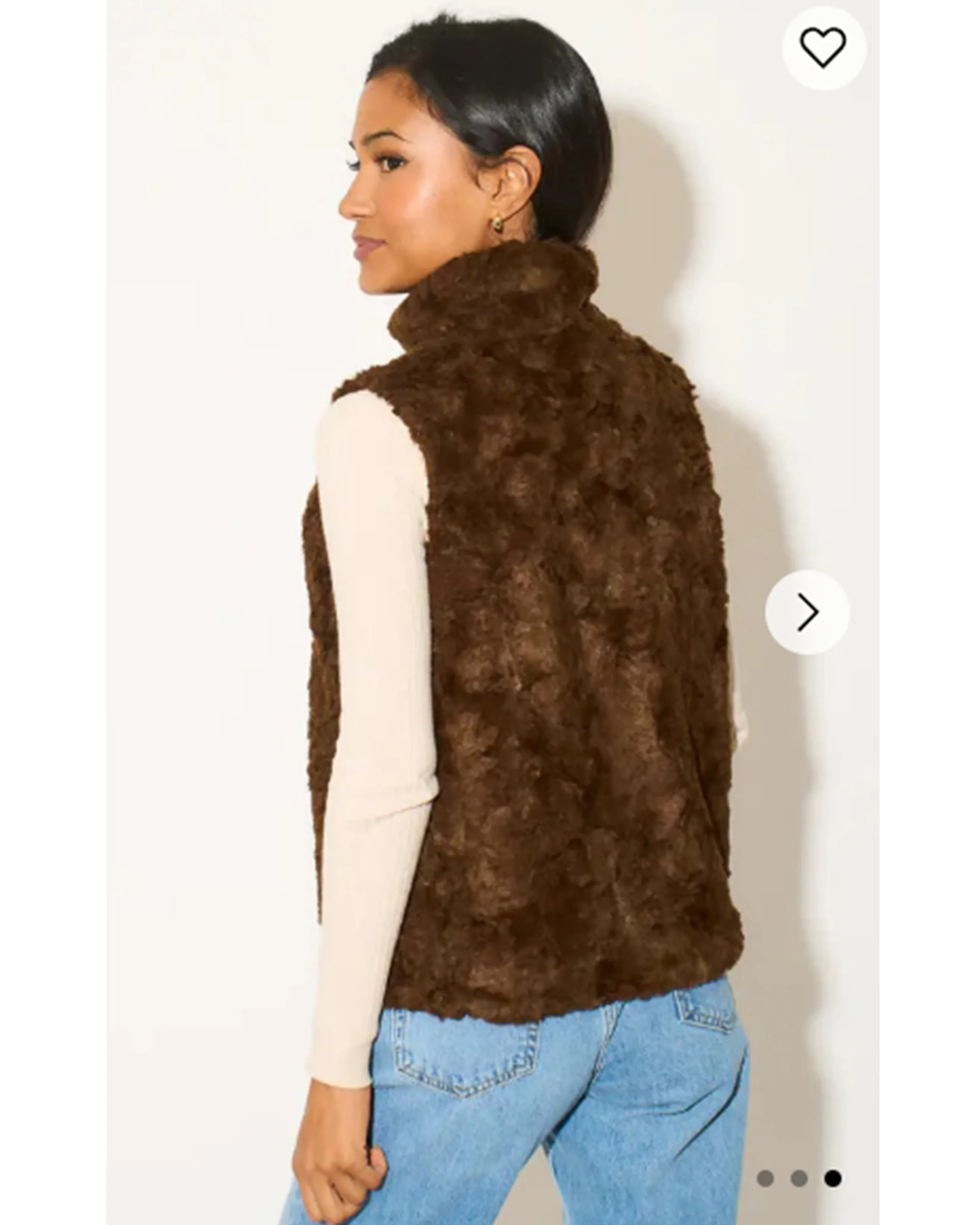 Brown Faux Fur Gilet