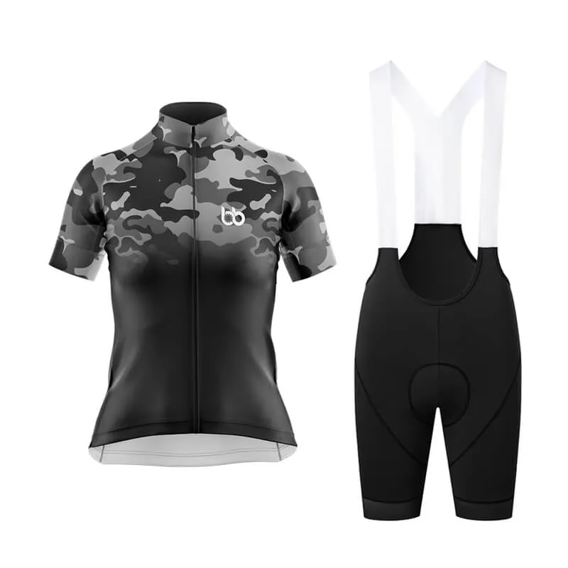 Camouflage Neck Club Cycling Kit (V3) (Grey-Black)