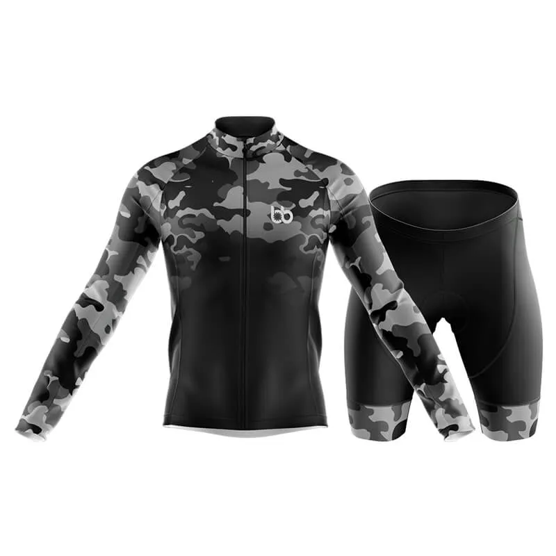 Camouflage Neck Club Cycling Kit (V3) (Grey-Black)