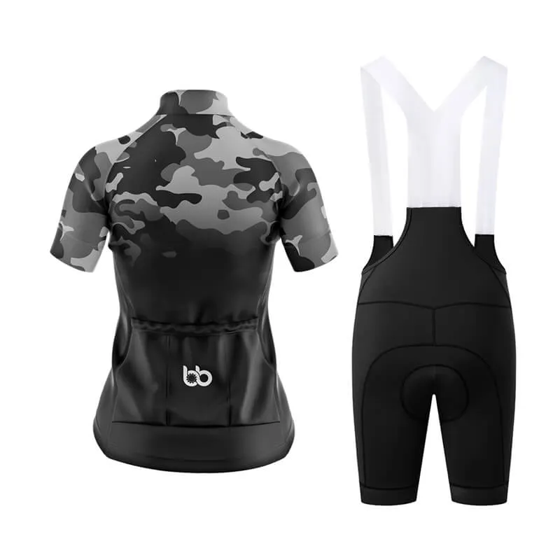 Camouflage Neck Club Cycling Kit (V3) (Grey-Black)