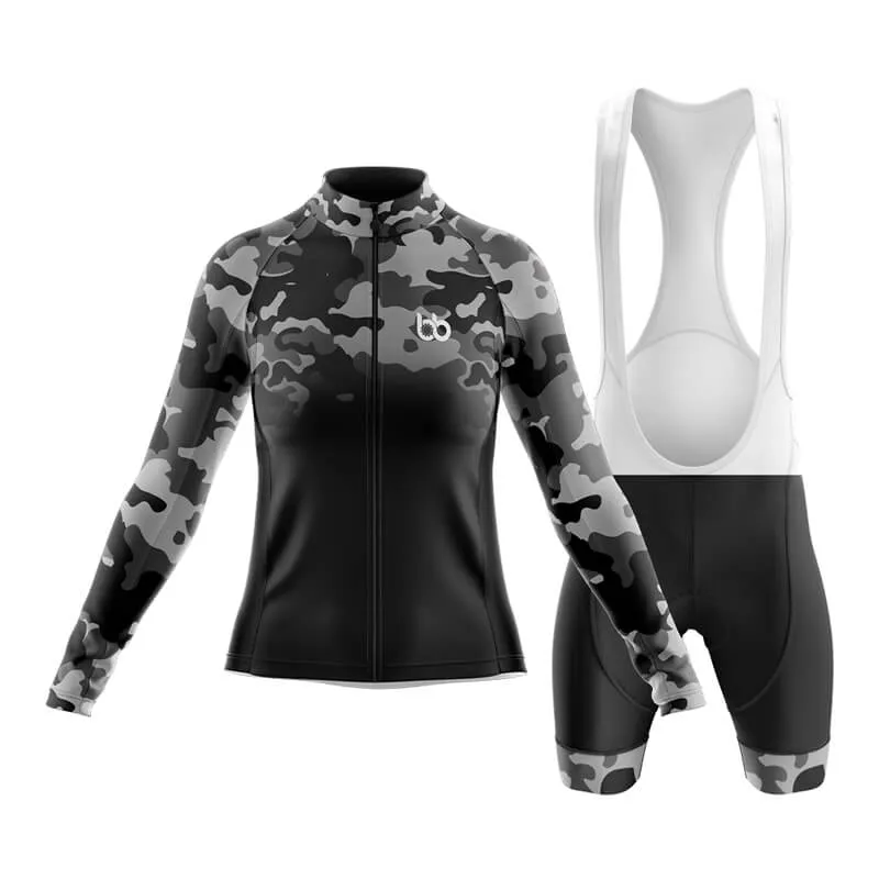 Camouflage Neck Club Cycling Kit (V3) (Grey-Black)