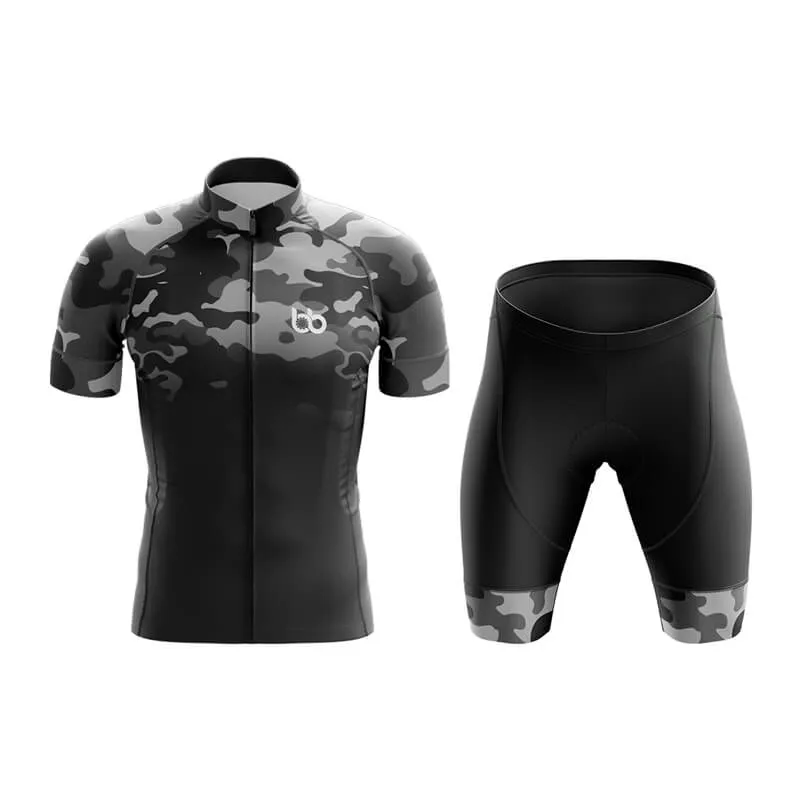 Camouflage Neck Club Cycling Kit (V3) (Grey-Black)