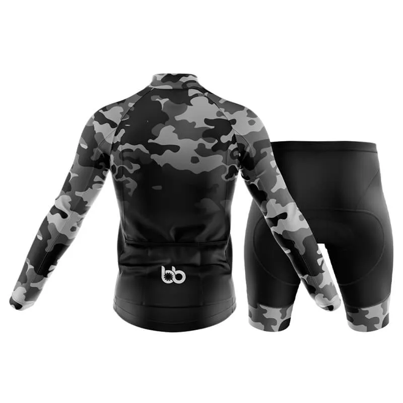 Camouflage Neck Club Cycling Kit (V3) (Grey-Black)