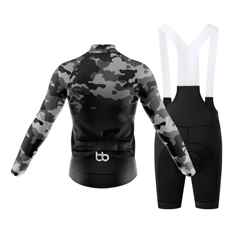 Camouflage Neck Club Cycling Kit (V3) (Grey-Black)