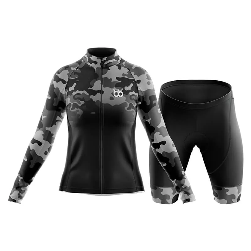 Camouflage Neck Club Cycling Kit (V3) (Grey-Black)