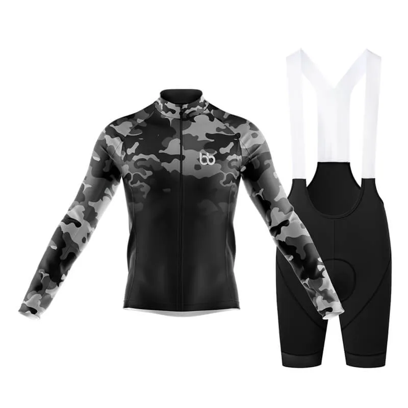 Camouflage Neck Club Cycling Kit (V3) (Grey-Black)