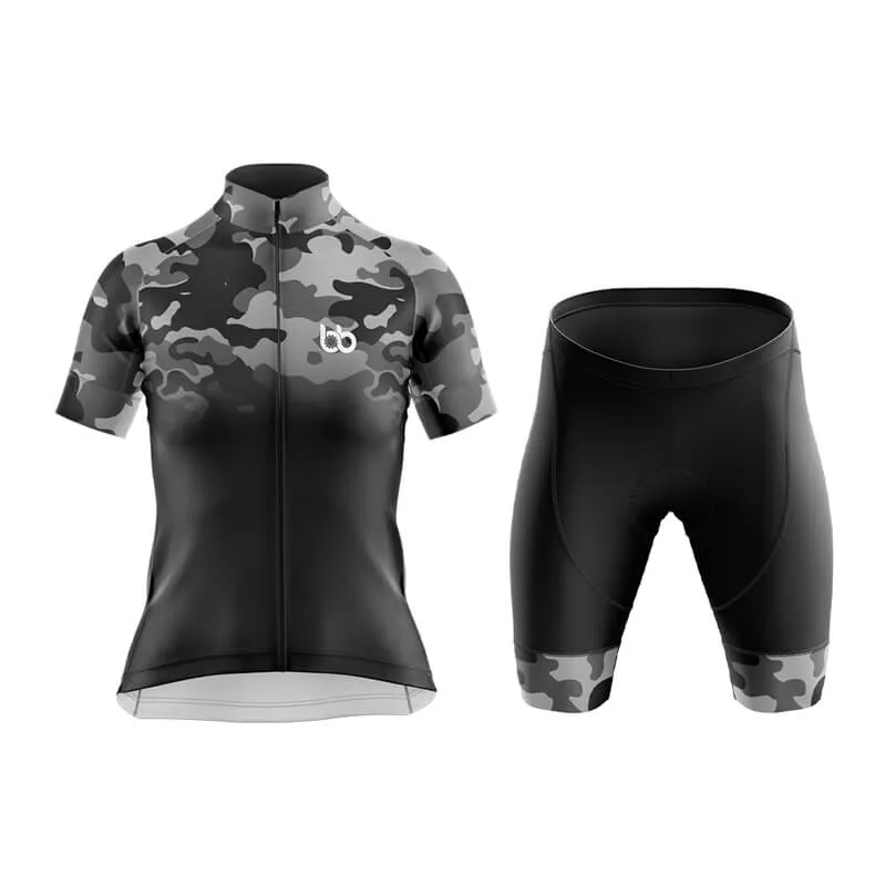 Camouflage Neck Club Cycling Kit (V3) (Grey-Black)