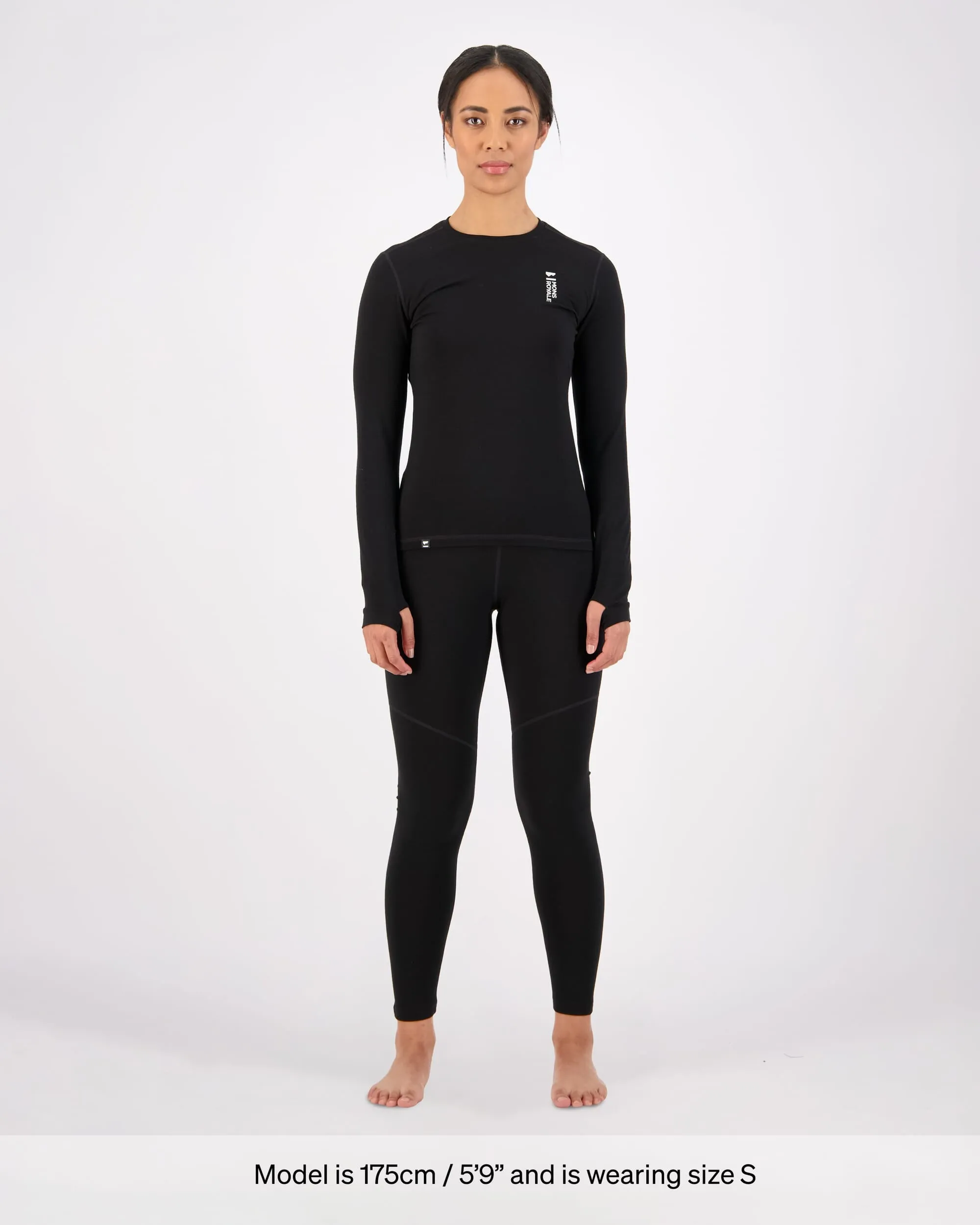 Cascade Merino Base Layer Long Sleeve - Black