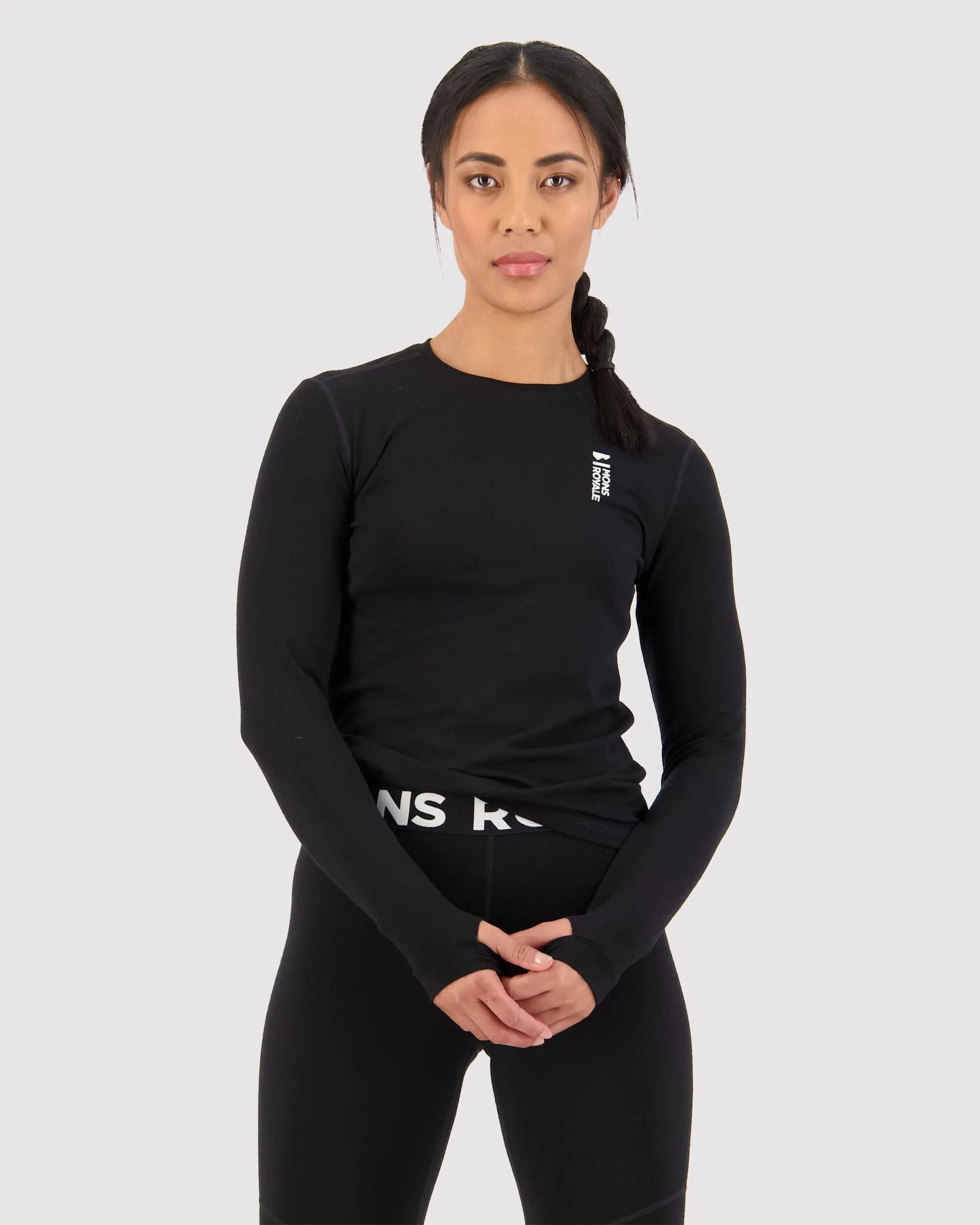 Cascade Merino Base Layer Long Sleeve - Black