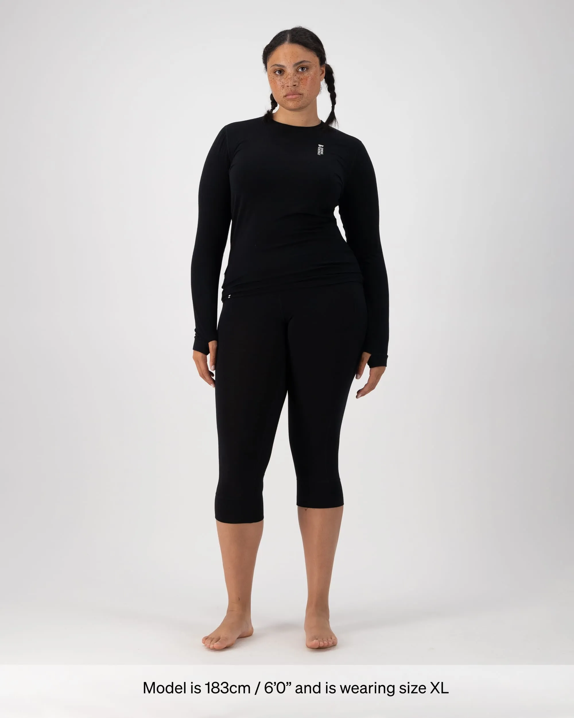 Cascade Merino Base Layer Long Sleeve - Black