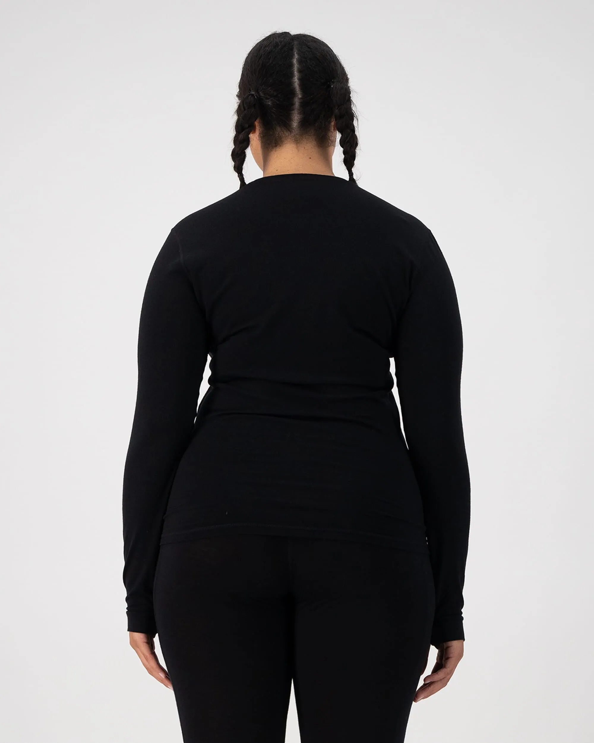 Cascade Merino Base Layer Long Sleeve - Black