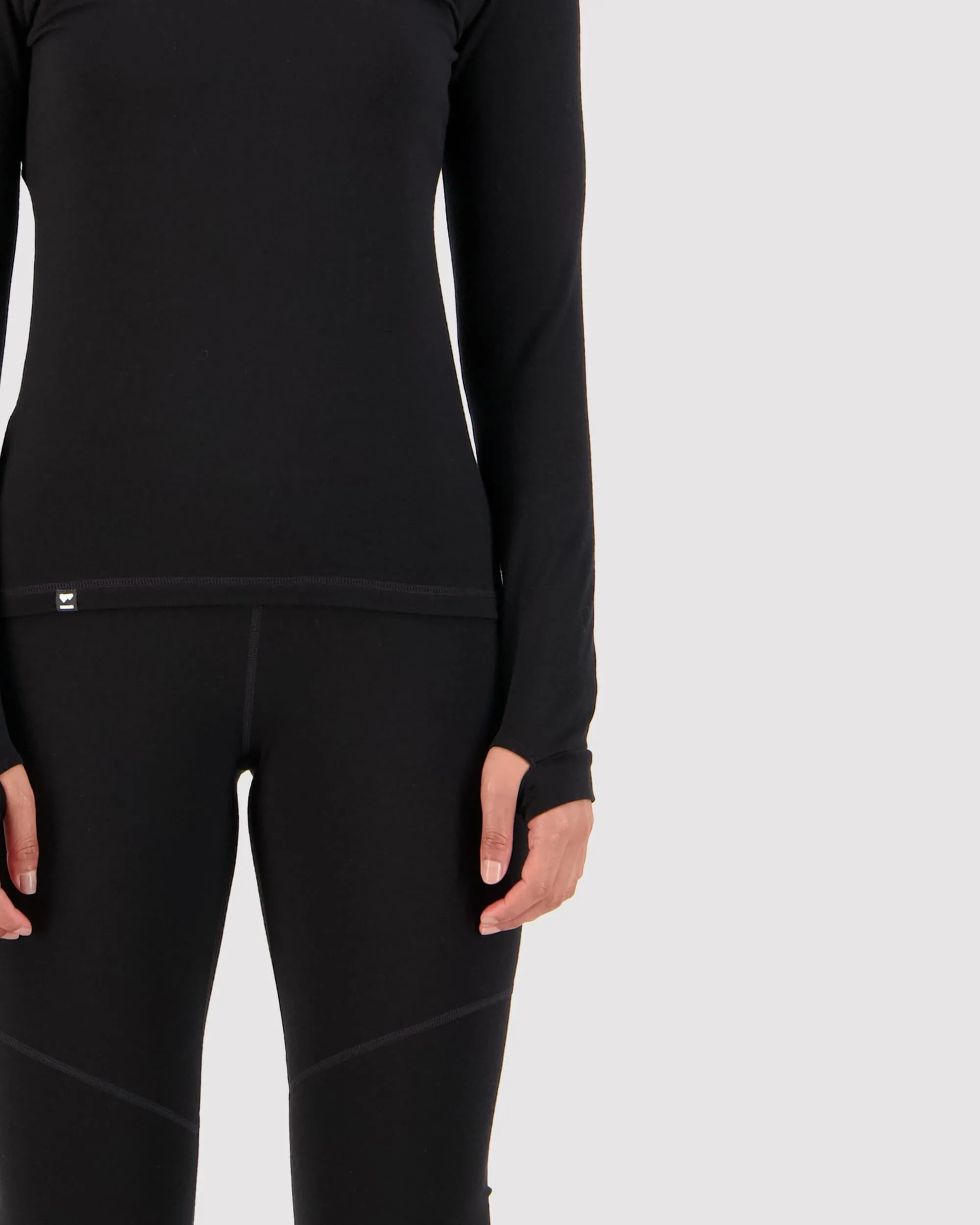 Cascade Merino Base Layer Long Sleeve - Black