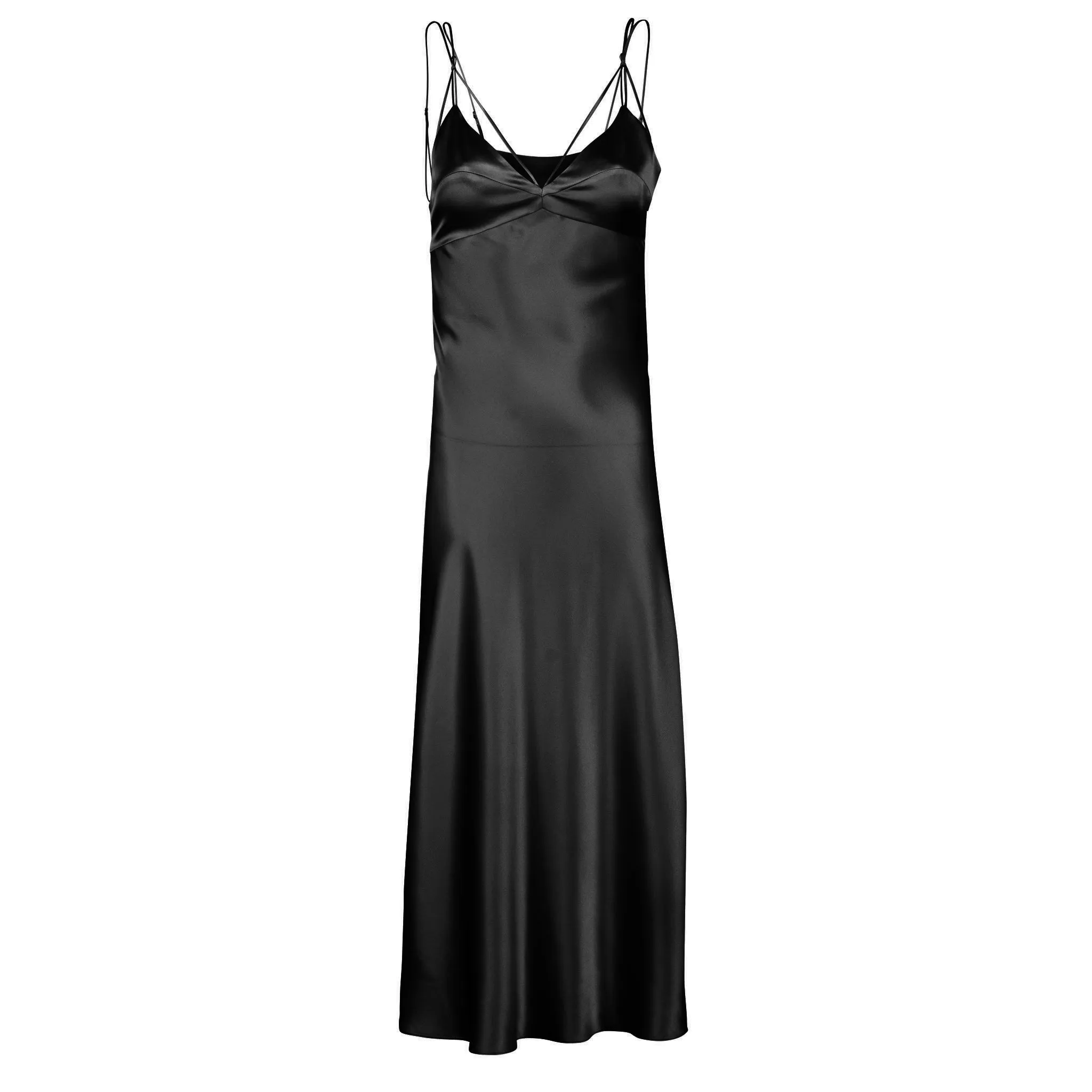 Charcoal Midi Dress with Bust Panel